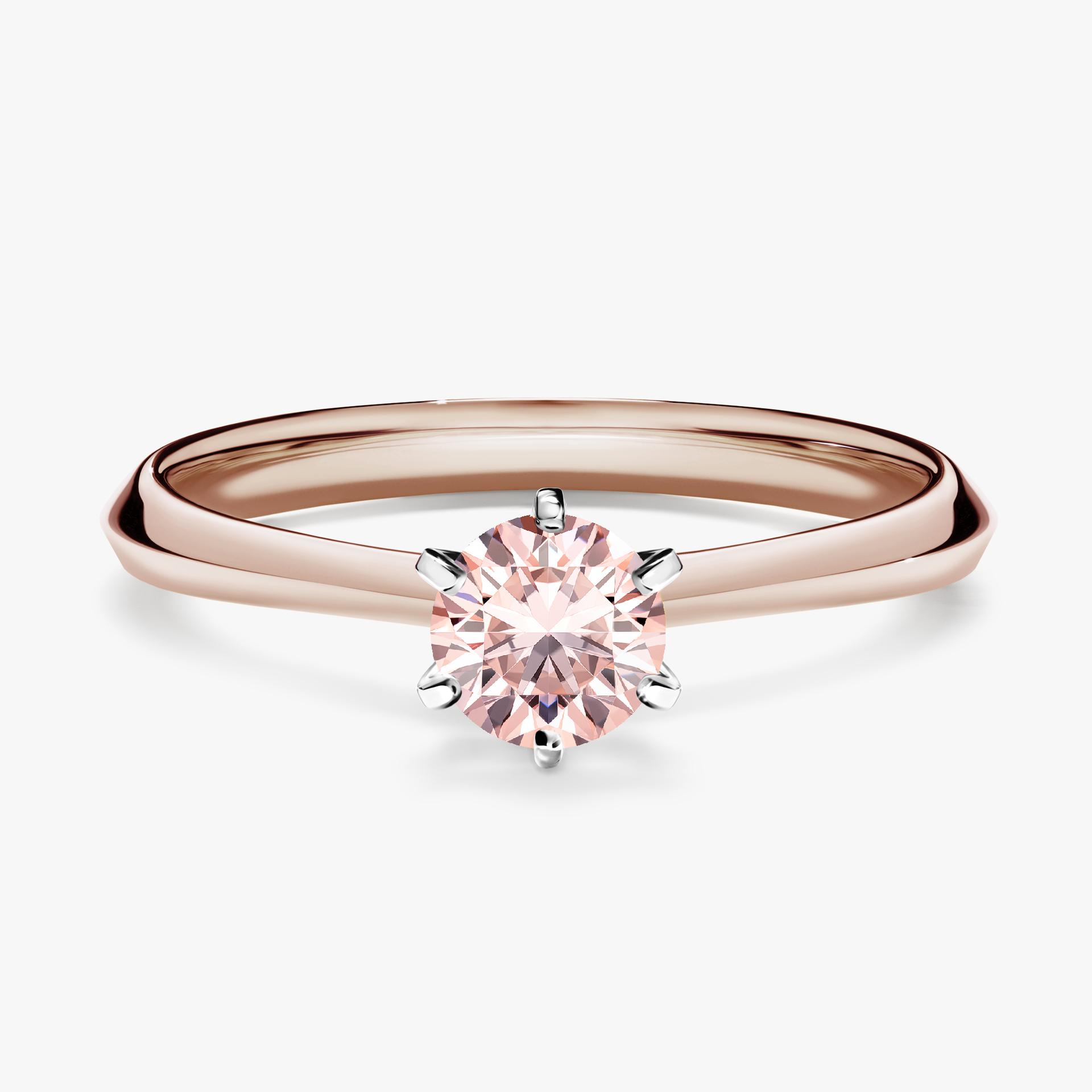 Pierścionek zaręczynowy My Queen z różowego złota z morganitem 0,50ct