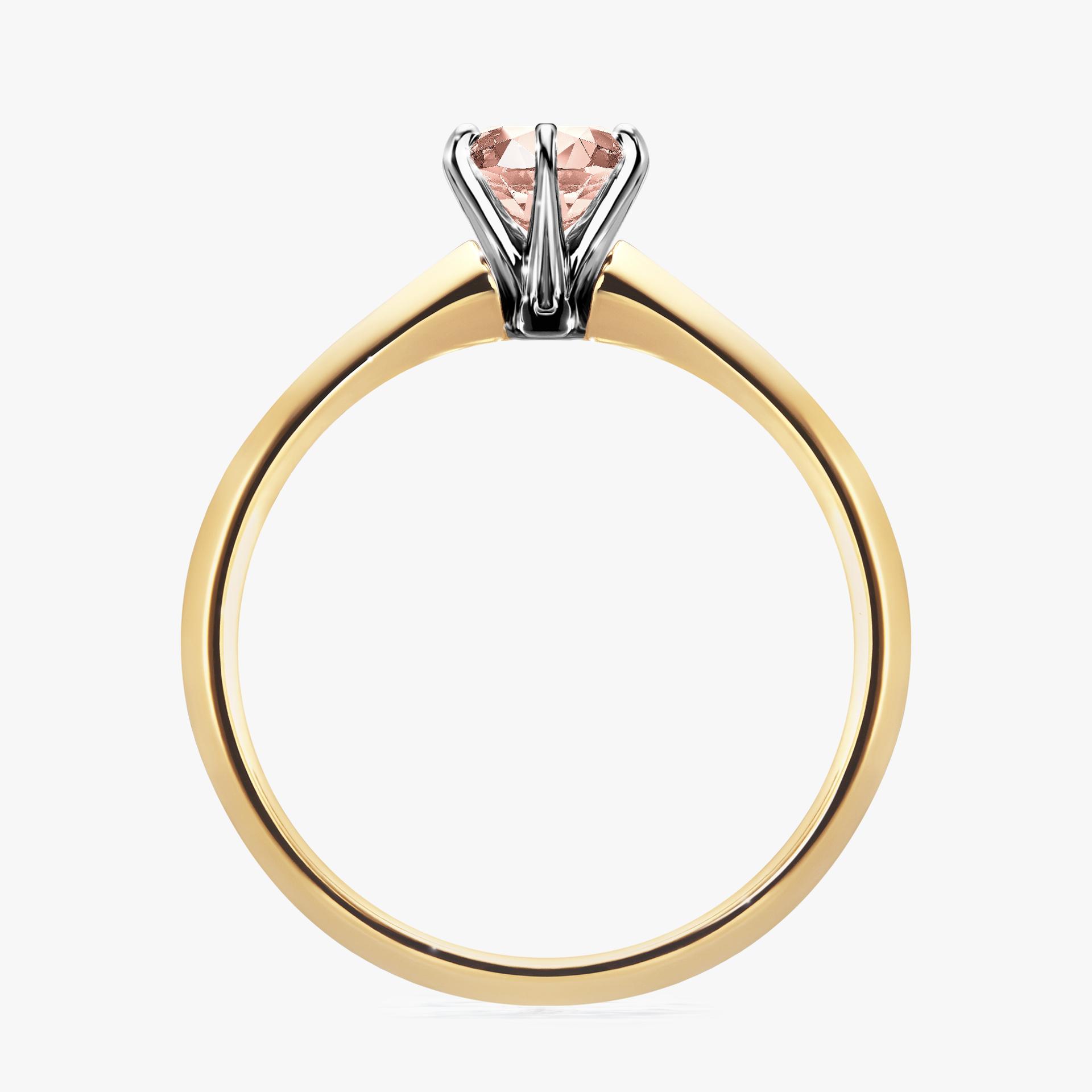 Pierscionek zareczynowy z morganitem 050 CT z zoltego zlota my queen 02