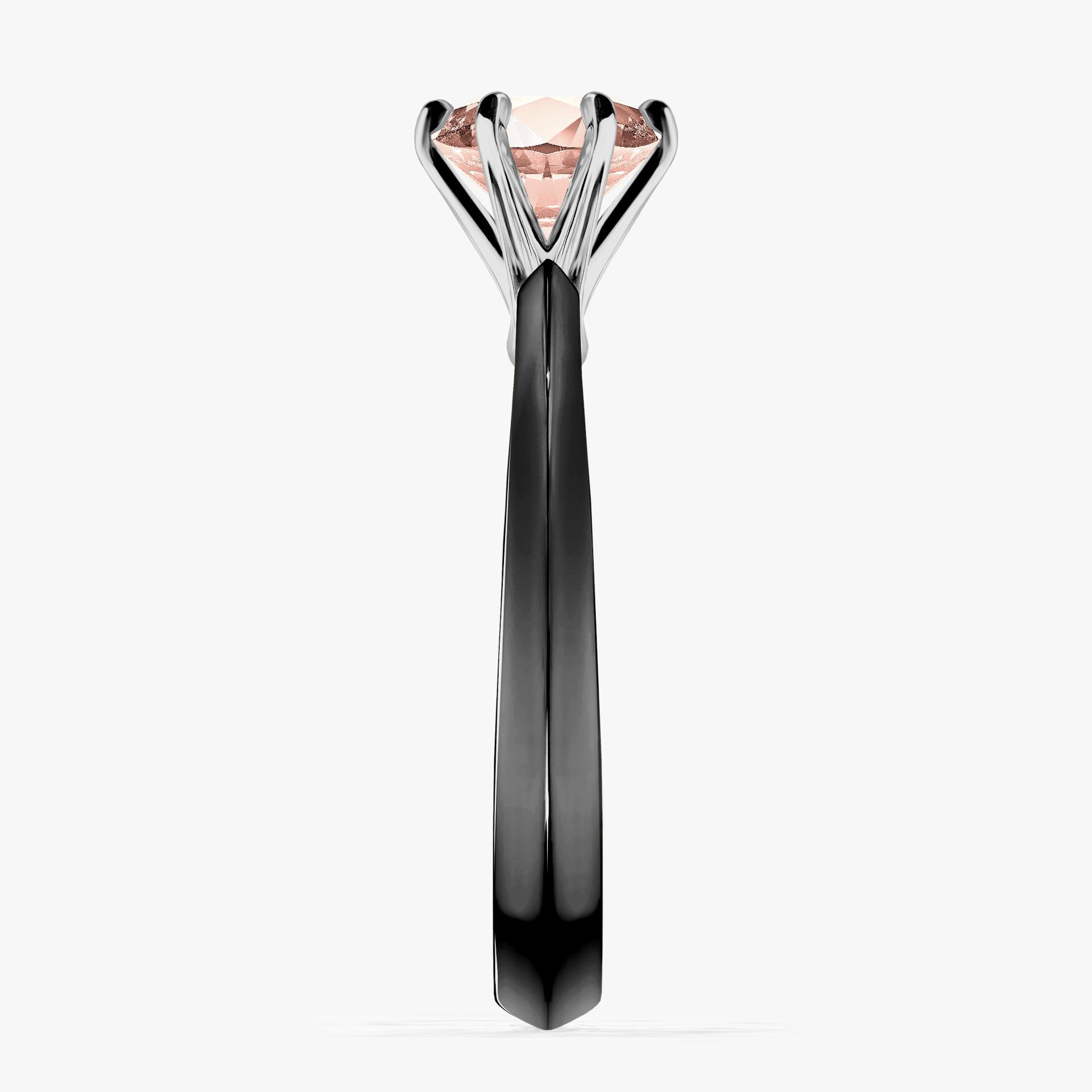 Pierścionek zaręczynowy My Queen z czarnego złota z morganitem 1,00ct