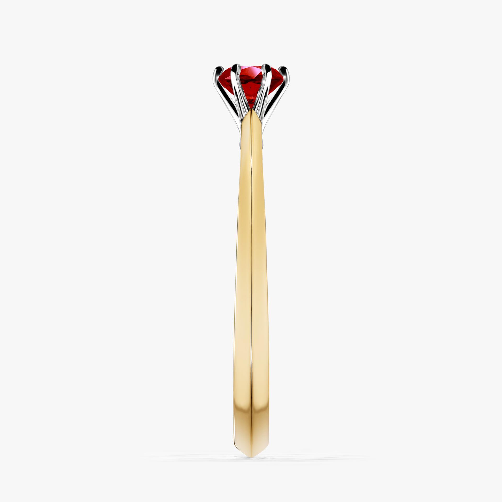 Pierścionek zaręczynowy My Queen z żółtego złota z rubinem 0,25ct