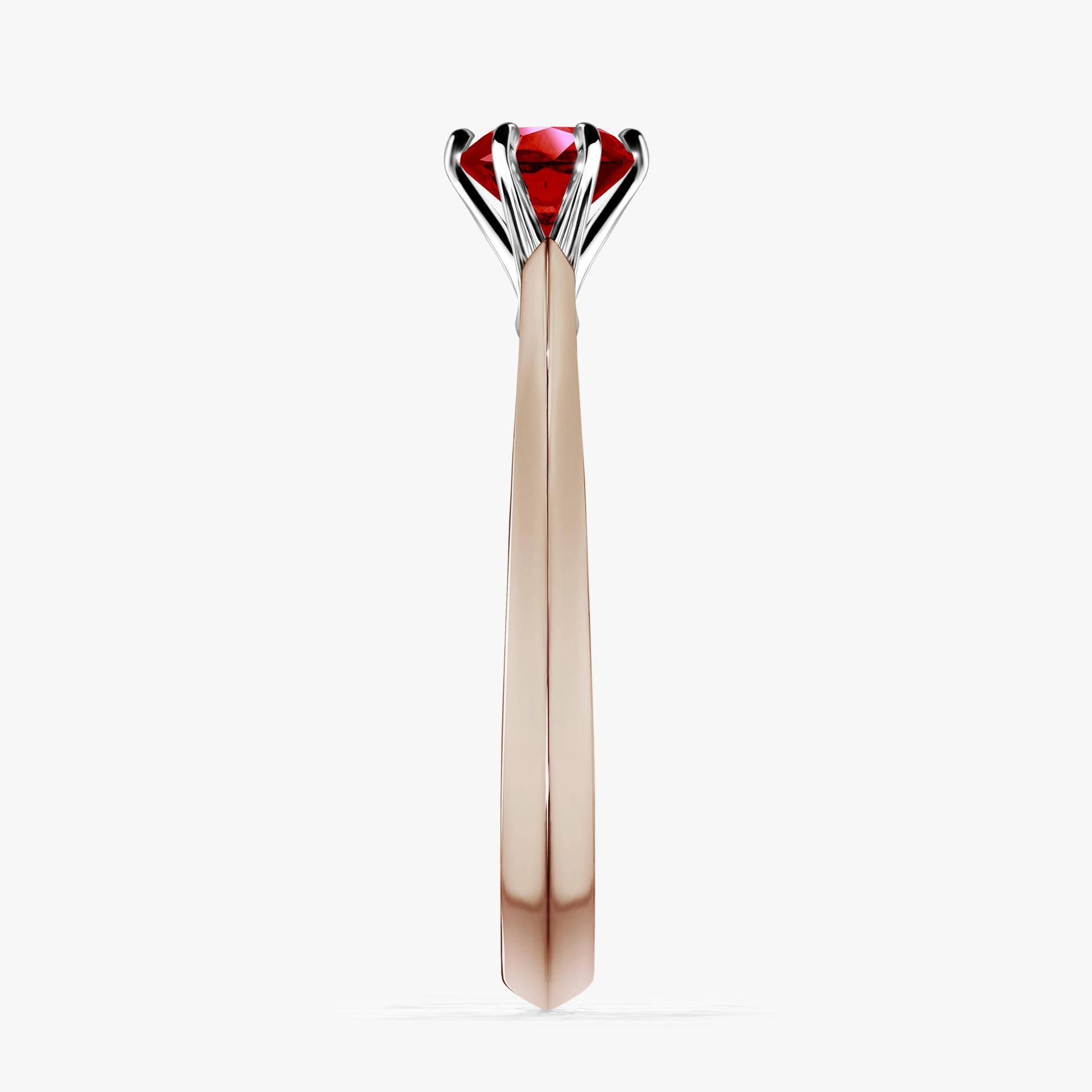 Pierscionek zareczynowy z rubinem 050 CT z rozowego zlota my queen 03