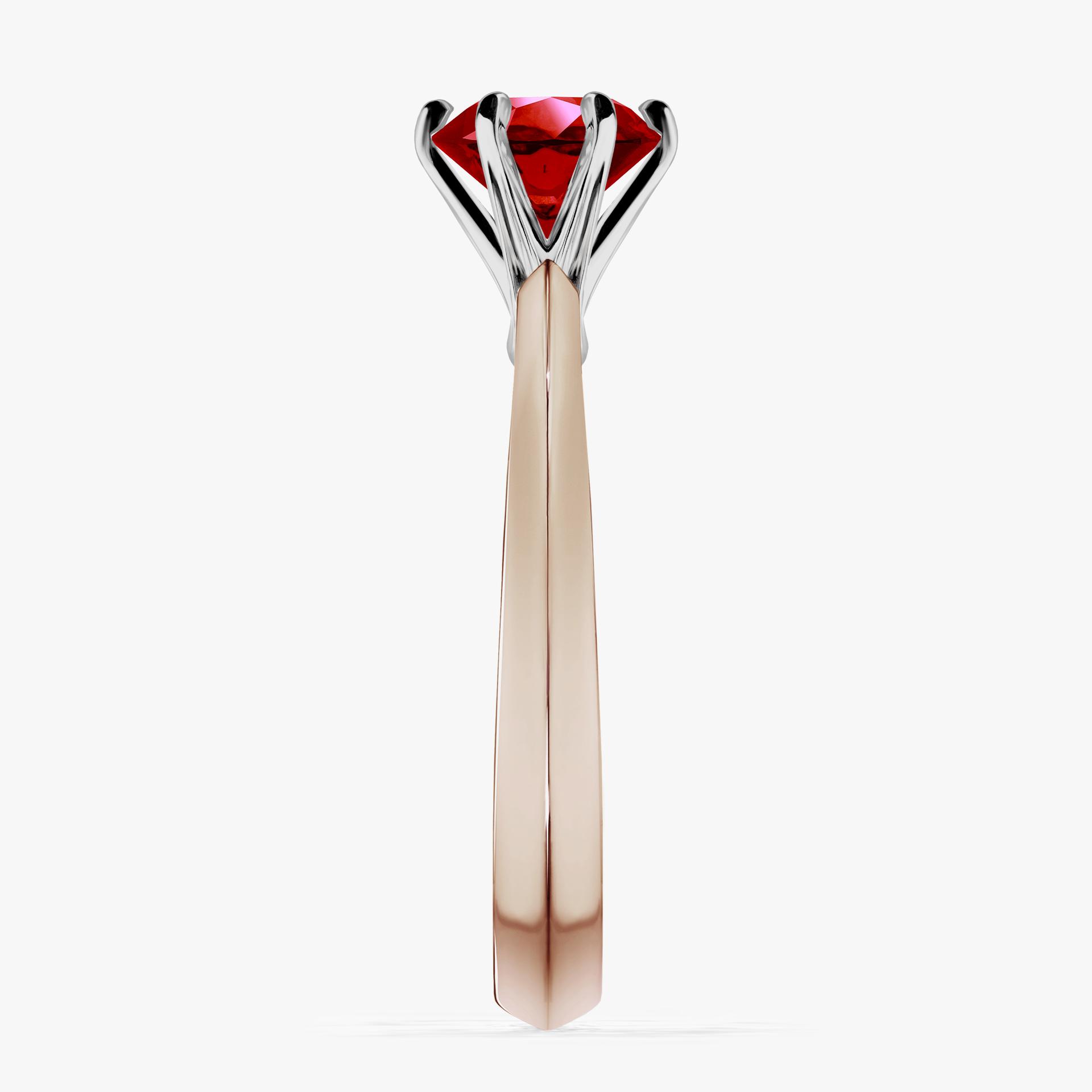 Pierscionek zareczynowy z rubinem 100 CT z rozowego zlota my queen 03