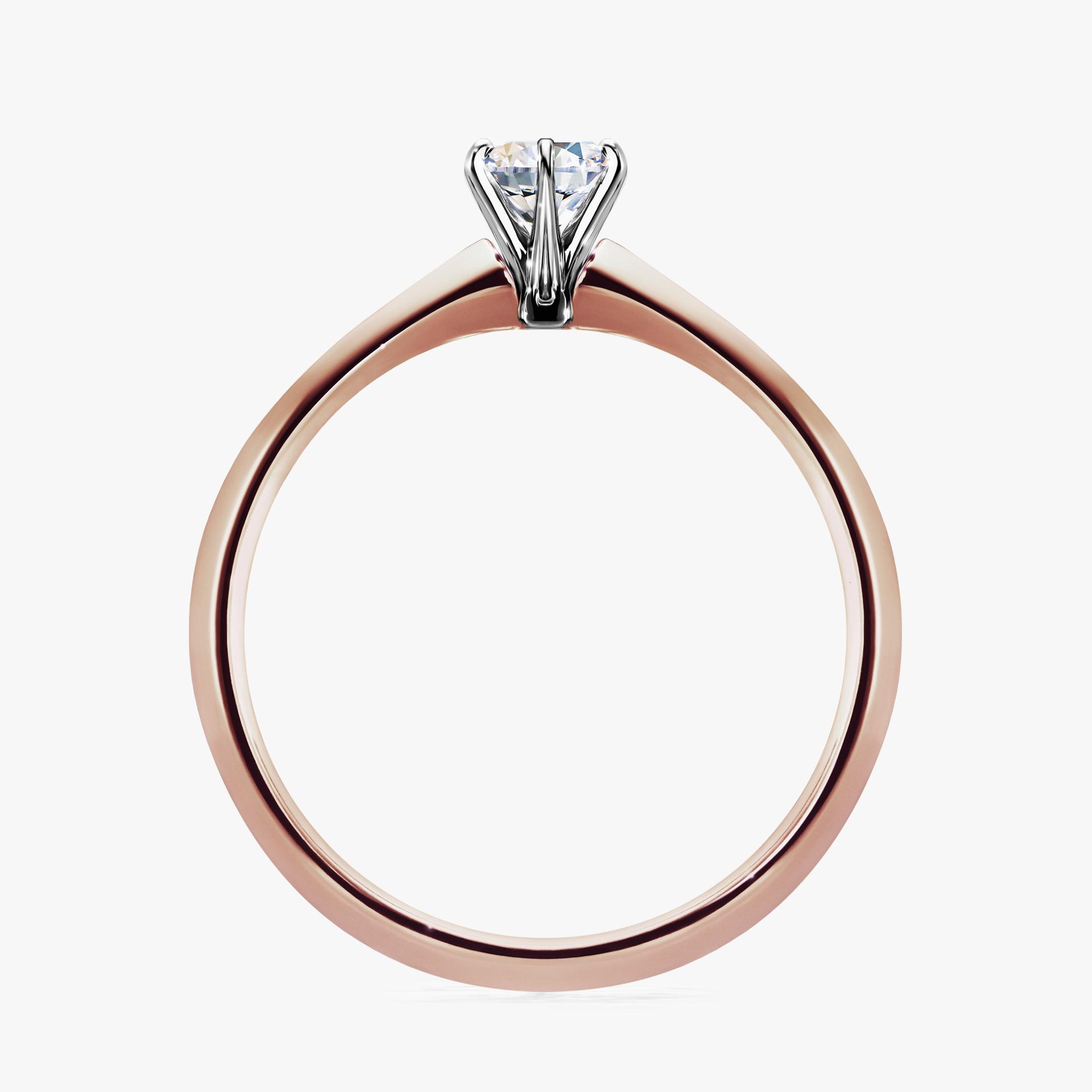 Pierscionek zareczynowy z szafirem bialym 025 CT z rozowego zlota my queen 02