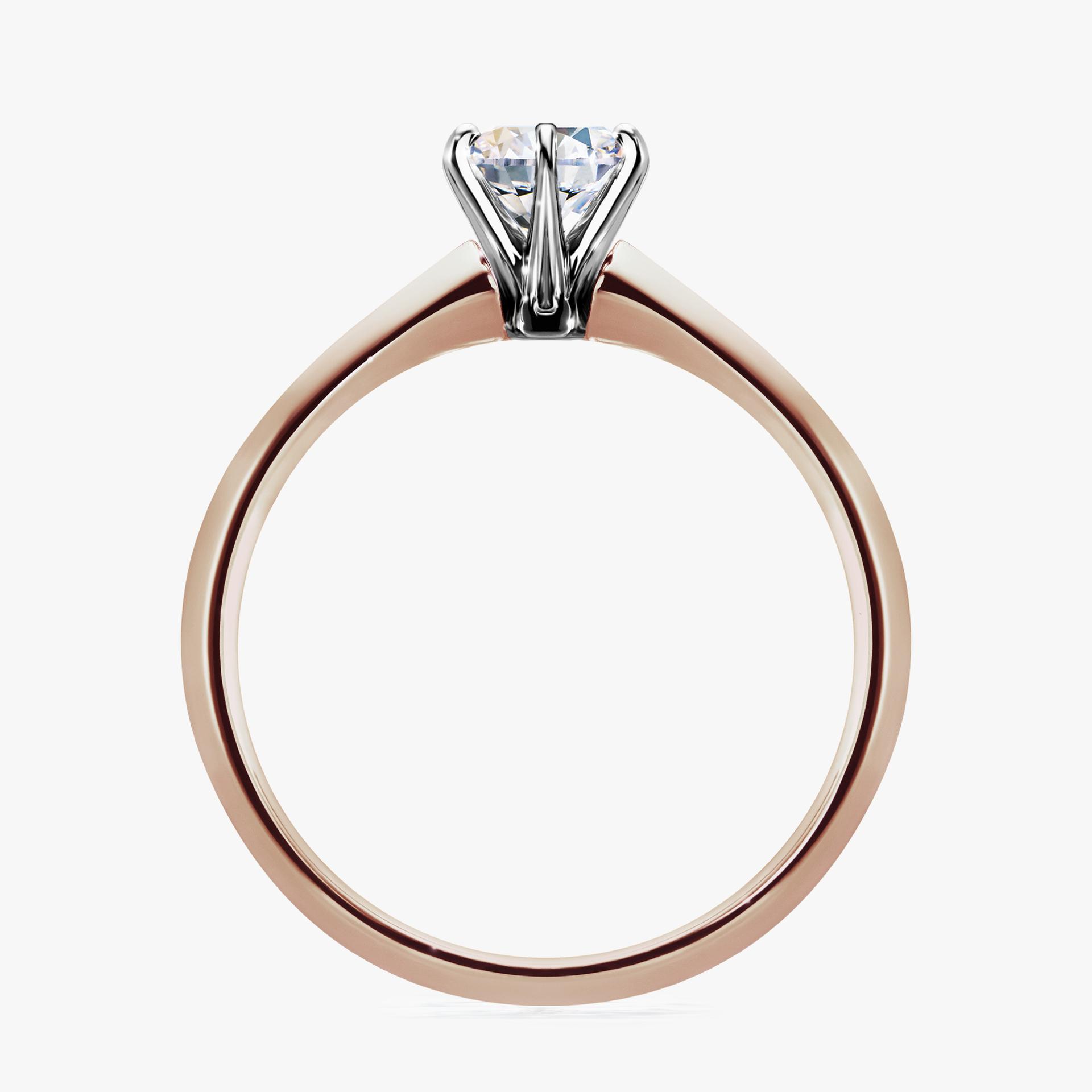 Pierscionek zareczynowy z szafirem bialym 050 CT z rozowego zlota my queen 02