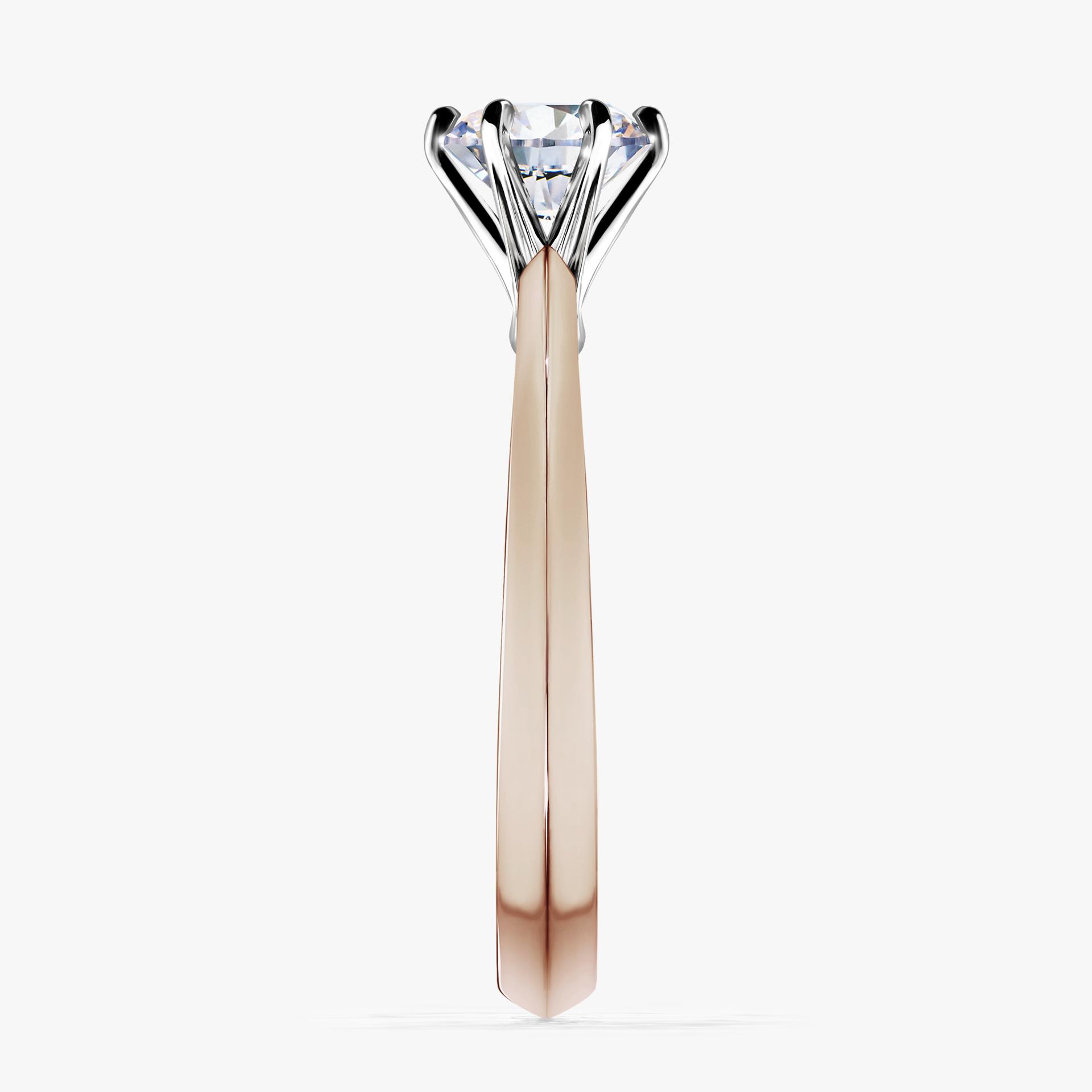 Pierscionek zareczynowy z szafirem bialym 080 CT z rozowego zlota my queen 03