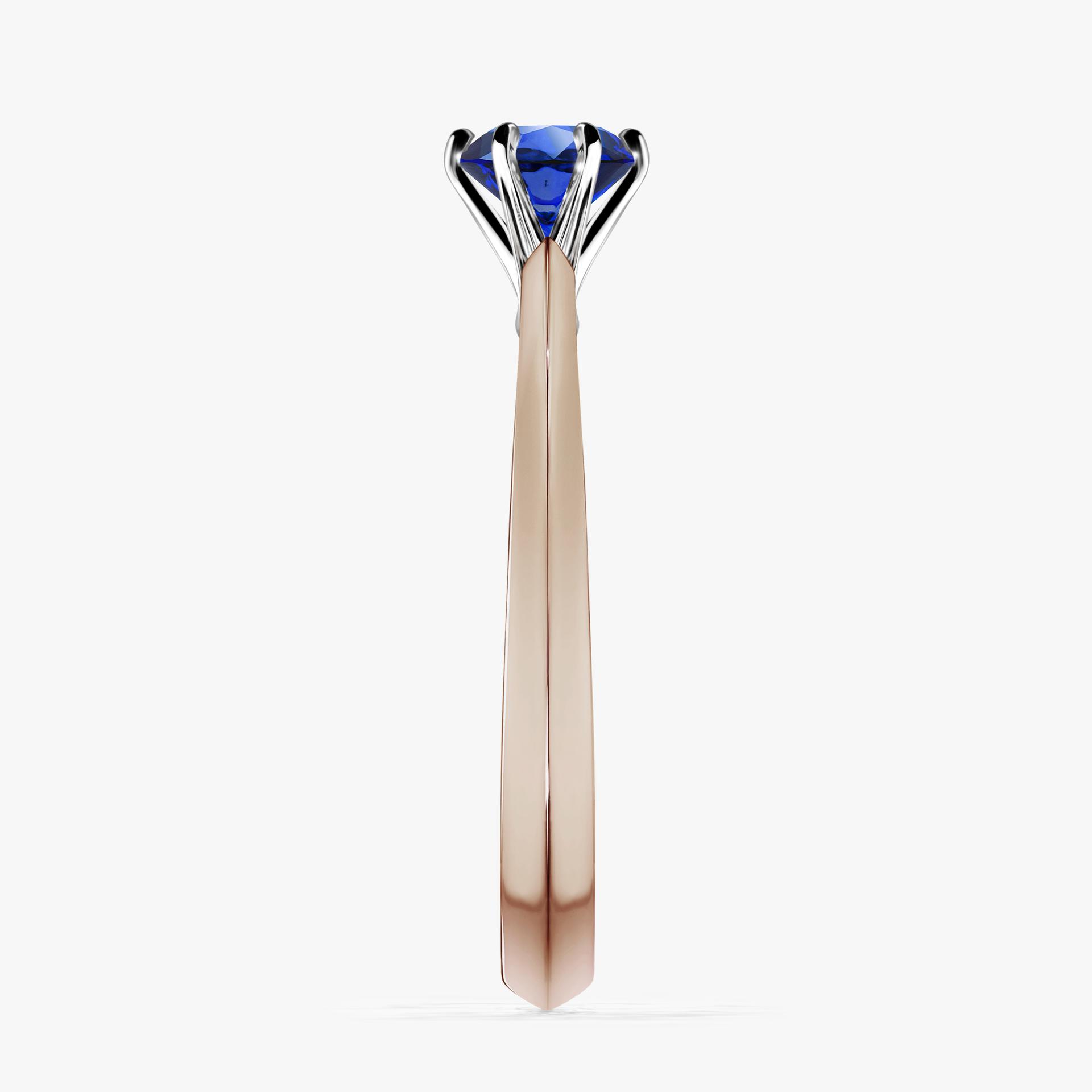 Pierscionek zareczynowy z szafirem niebieskim 050 CT z rozowego zlota my queen 03