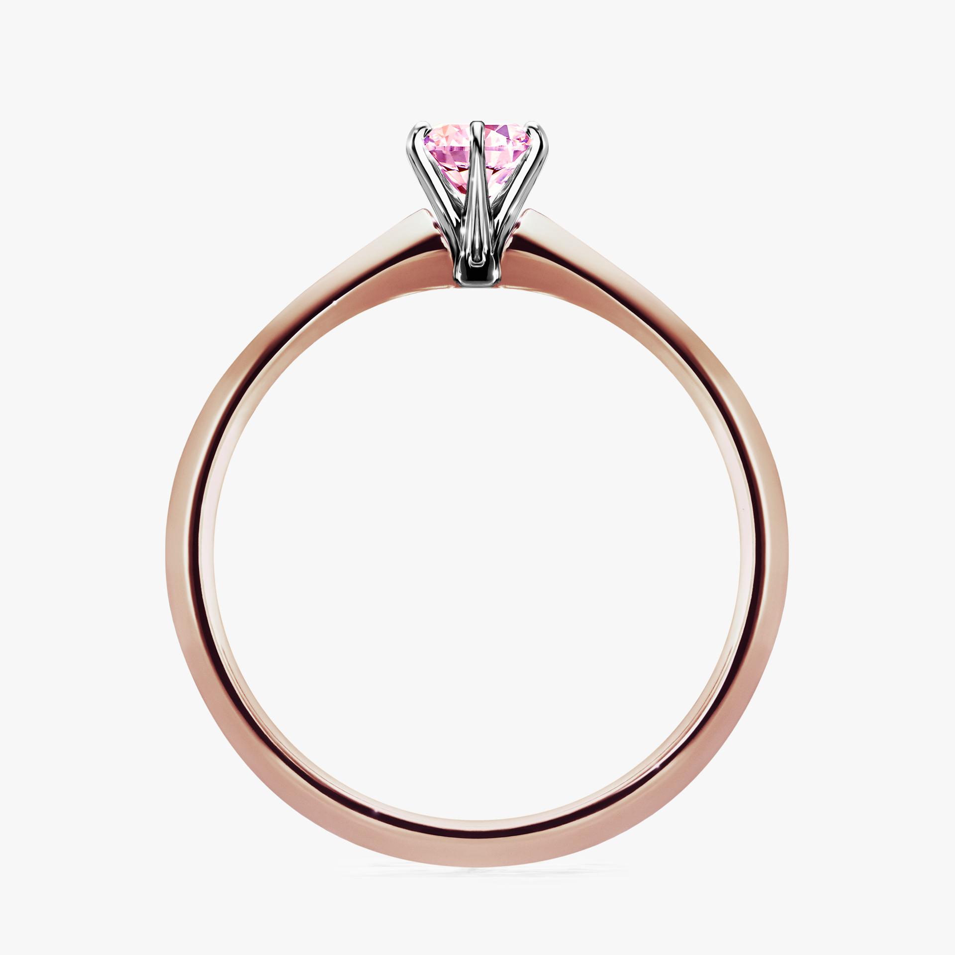 Pierscionek zareczynowy z szafirem rozowym 025 CT z rozowego zlota my queen 02