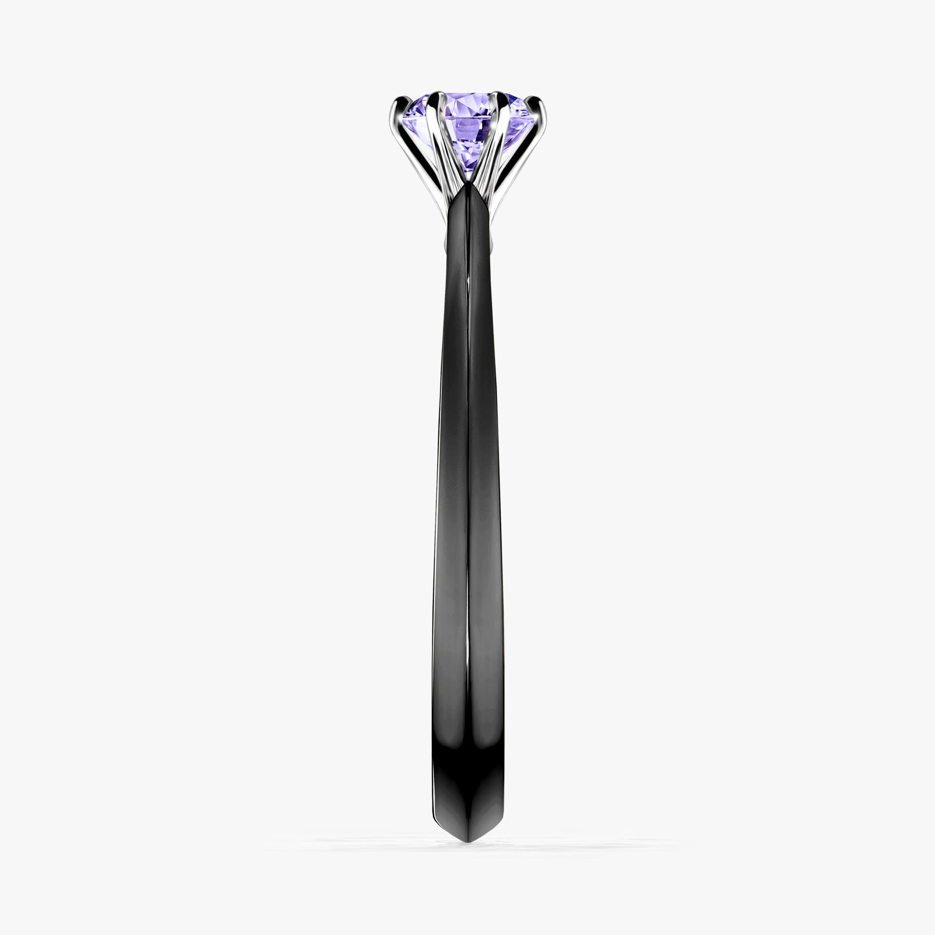 Pierscionek zareczynowy z tanzanitem 030 CT z czarnego zlota my queen 03