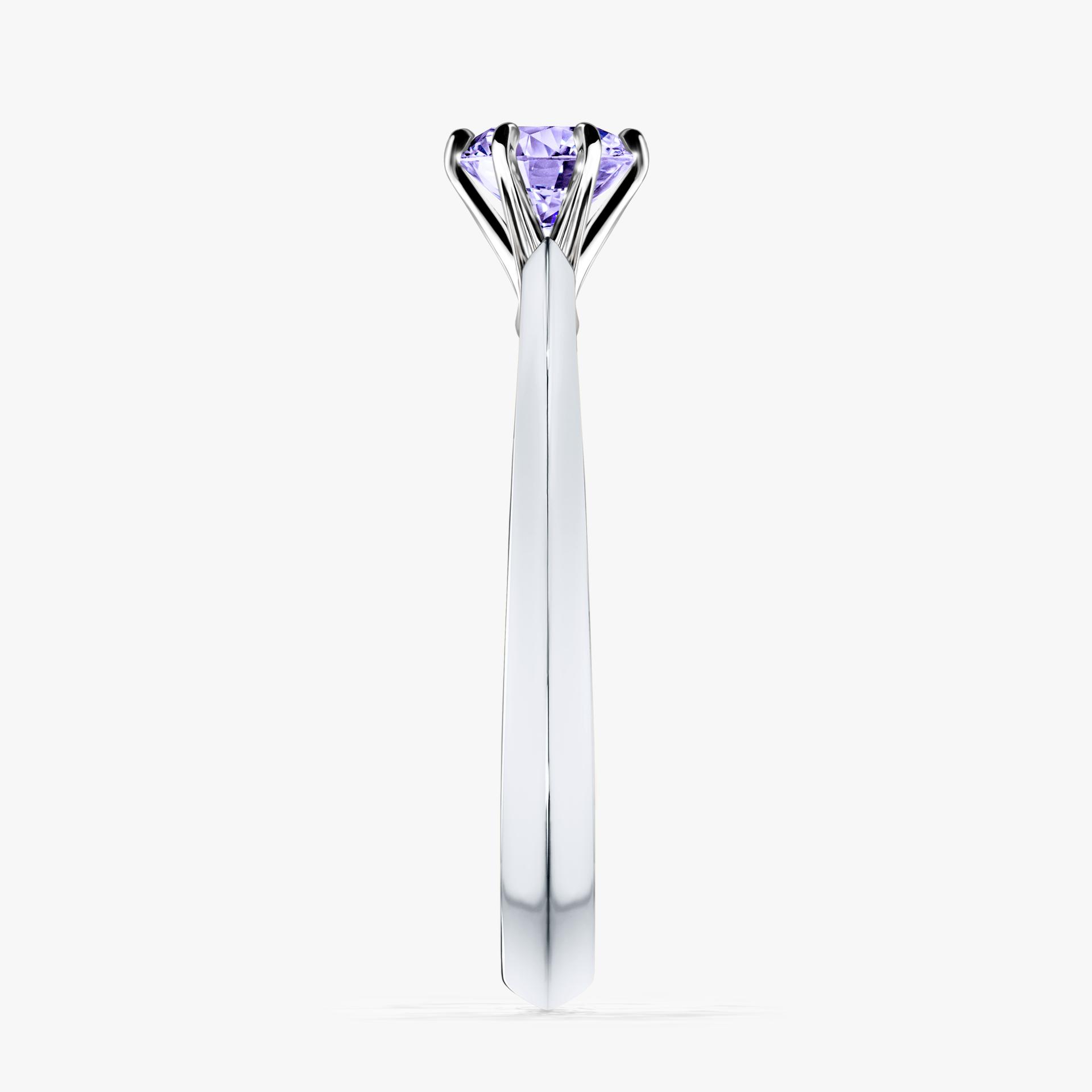 Pierścionek zaręczynowy My Queen z białego złota z tanzanitem 0,50ct