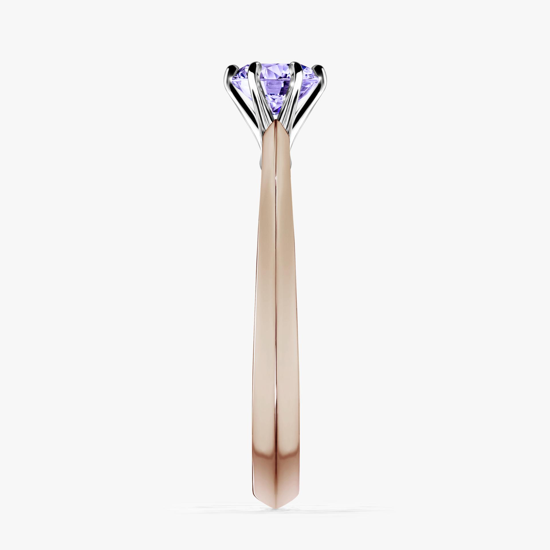 Pierścionek zaręczynowy My Queen z różowego złota z tanzanitem 0,50ct