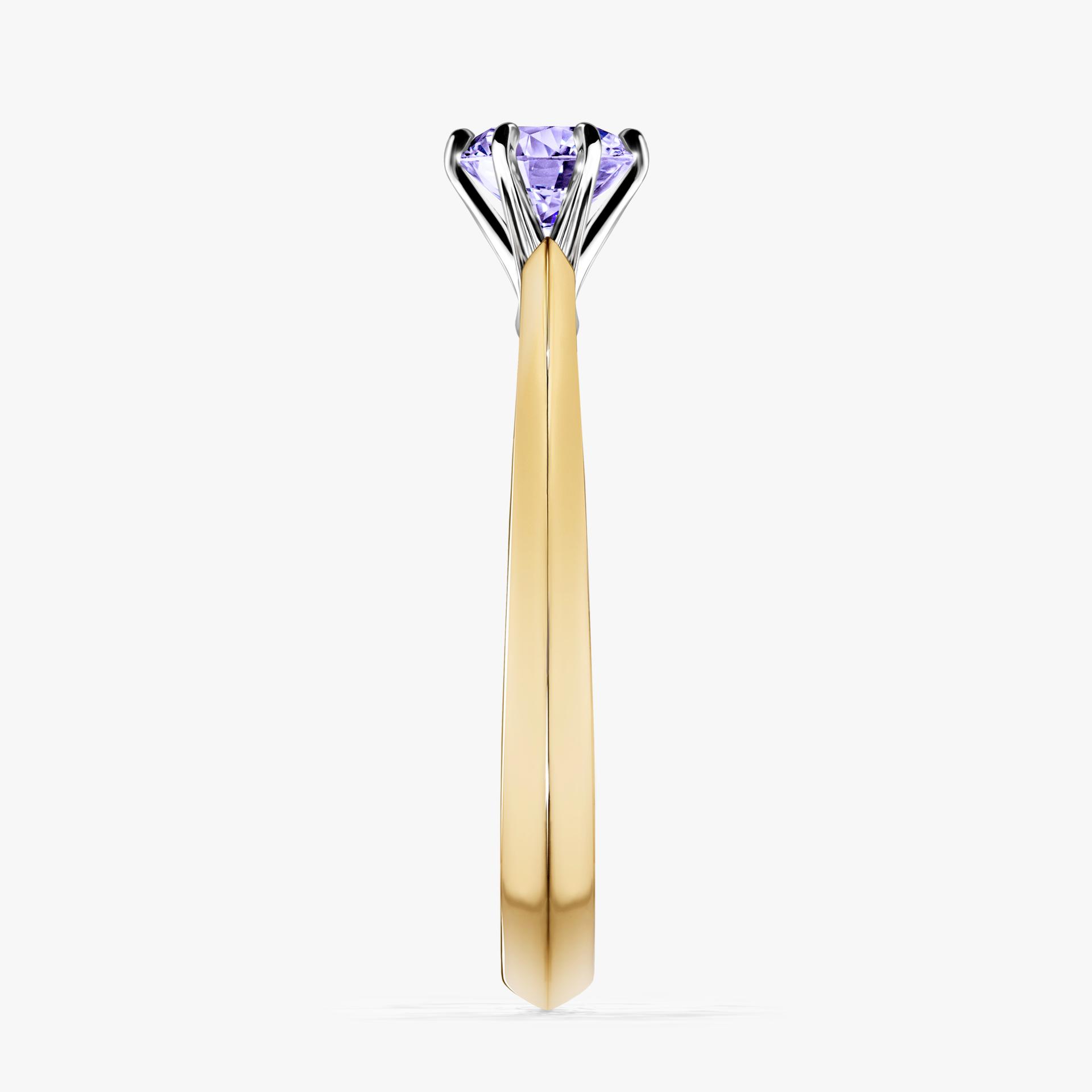 Pierścionek zaręczynowy My Queen z żółtego złota z tanzanitem 0,50ct