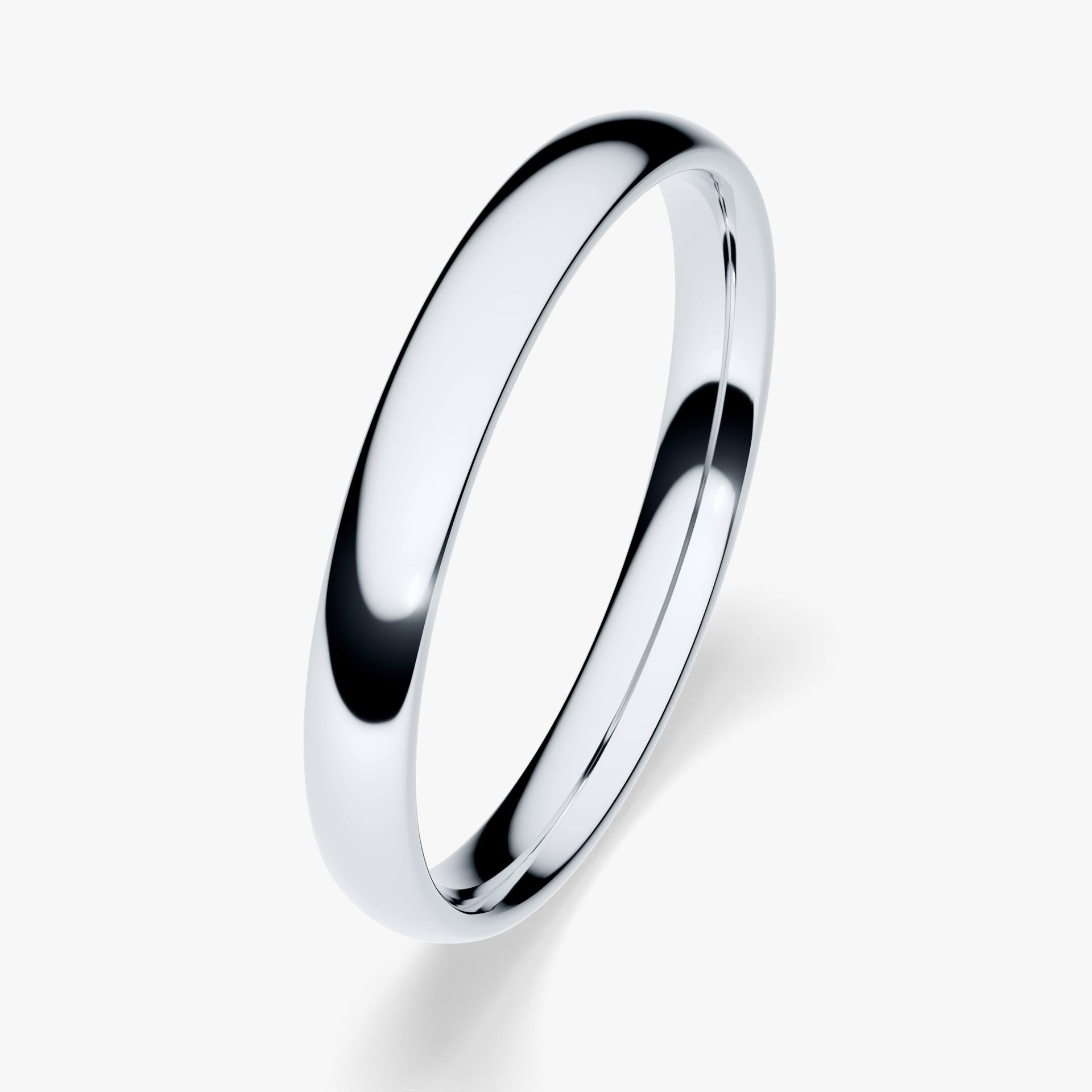 Obrączka ślubna Regular z białego złota 2,5mm