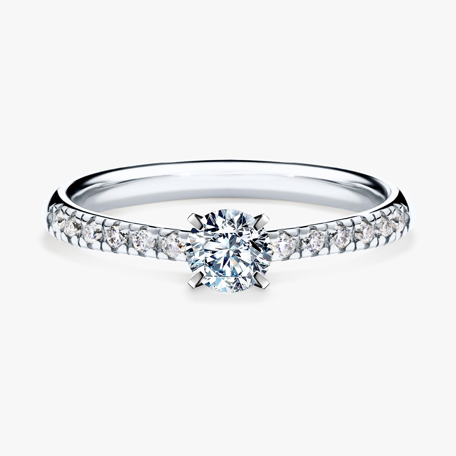 Pierscionek zareczynowy z diamentem 039 CT z bialego zlota my sunshine 01