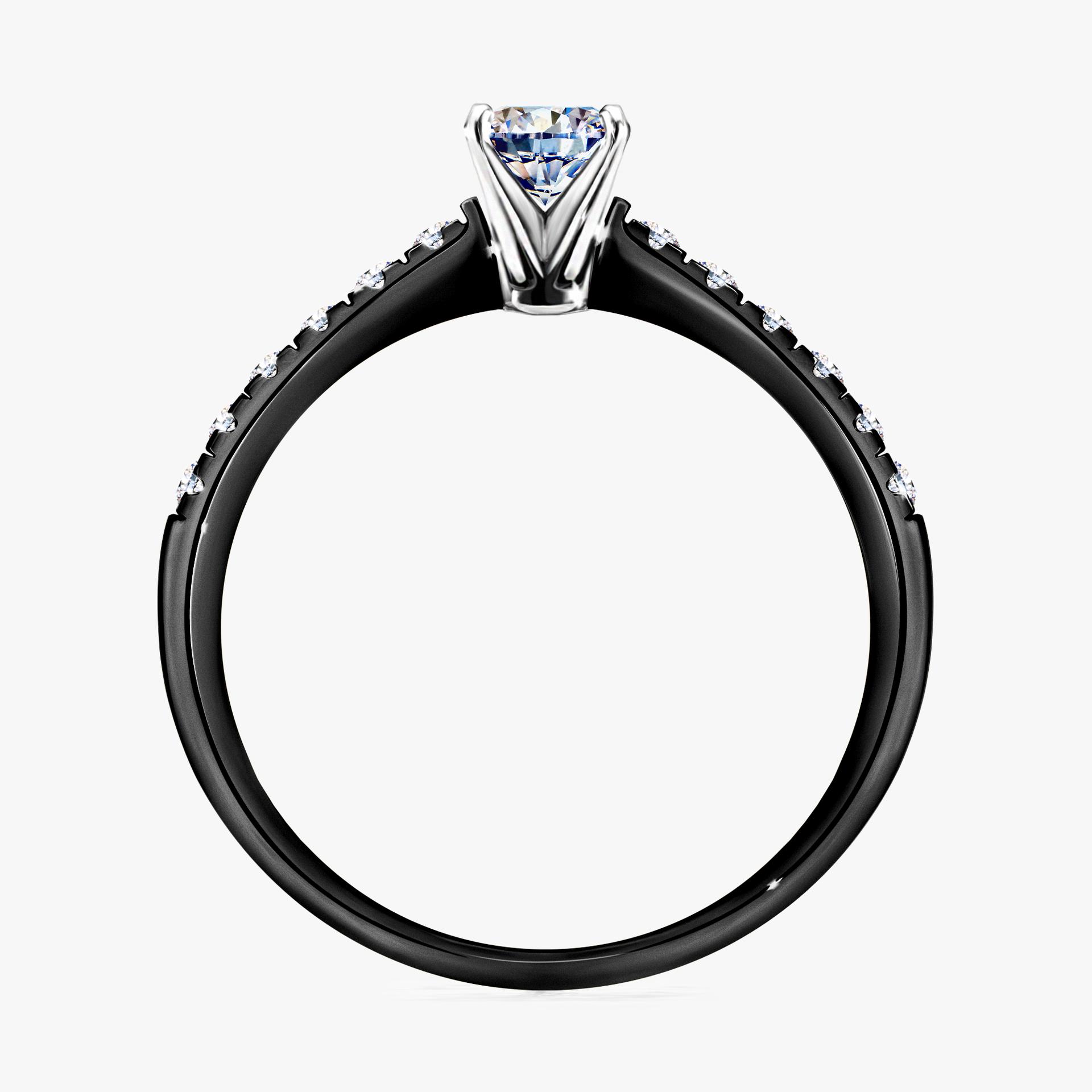 Pierscionek zareczynowy z diamentem 039 CT z czarnego zlota my sunshine 02