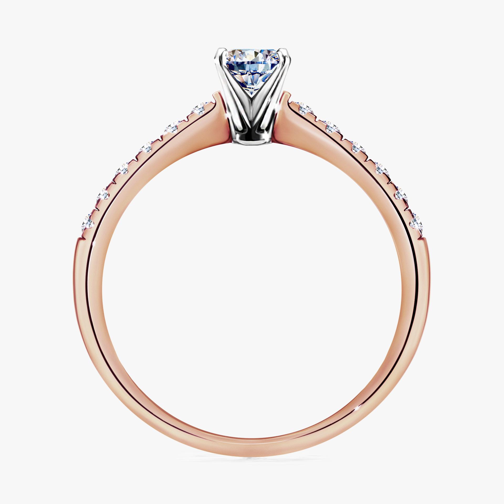 Pierscionek zareczynowy z diamentem 039 CT z rozowego zlota my sunshine 02