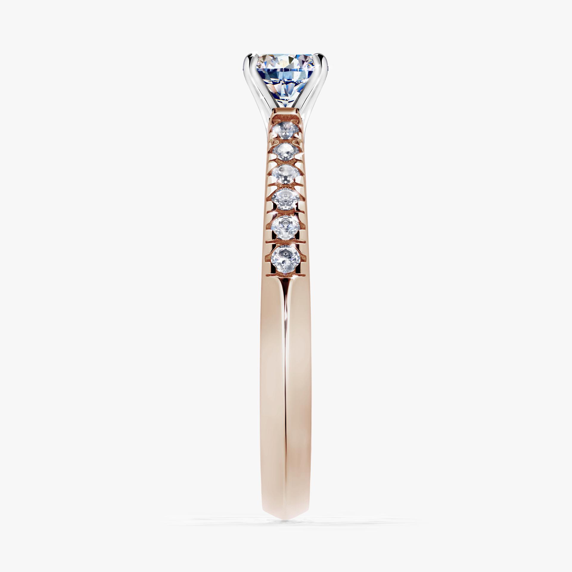 Pierscionek zareczynowy z diamentem 039 CT z rozowego zlota my sunshine 03