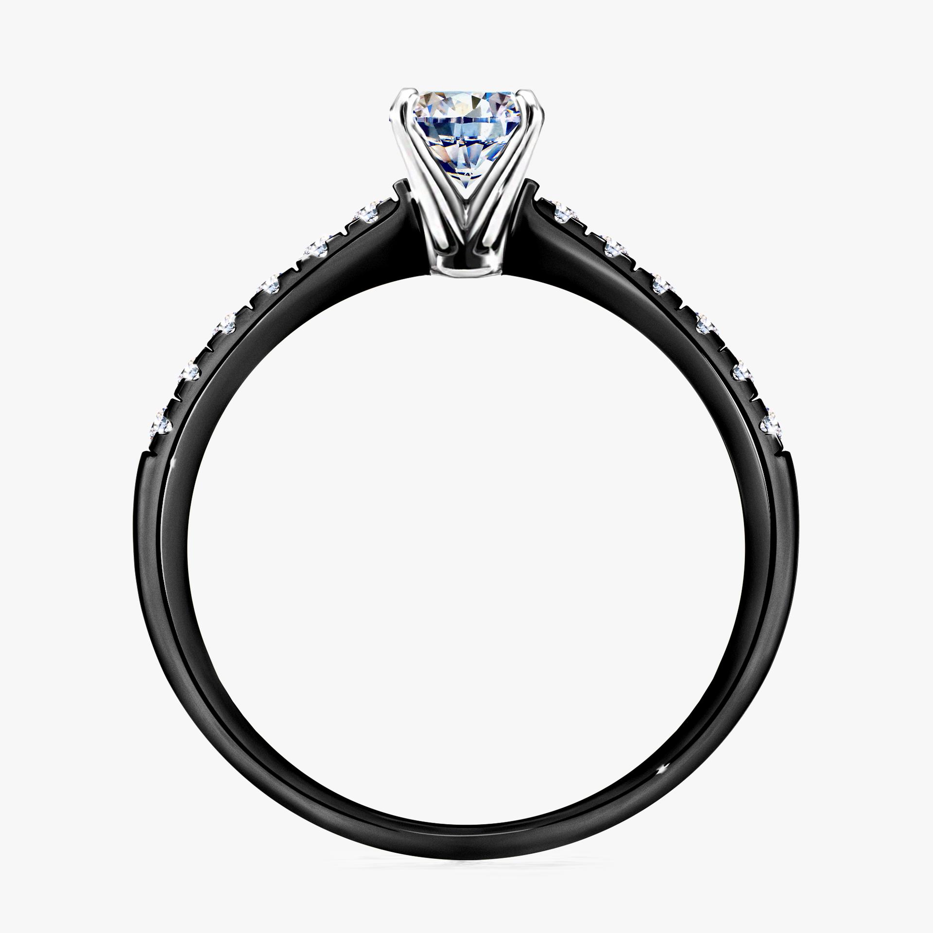 Pierscionek zareczynowy z diamentem 044 CT z czarnego zlota my sunshine 02