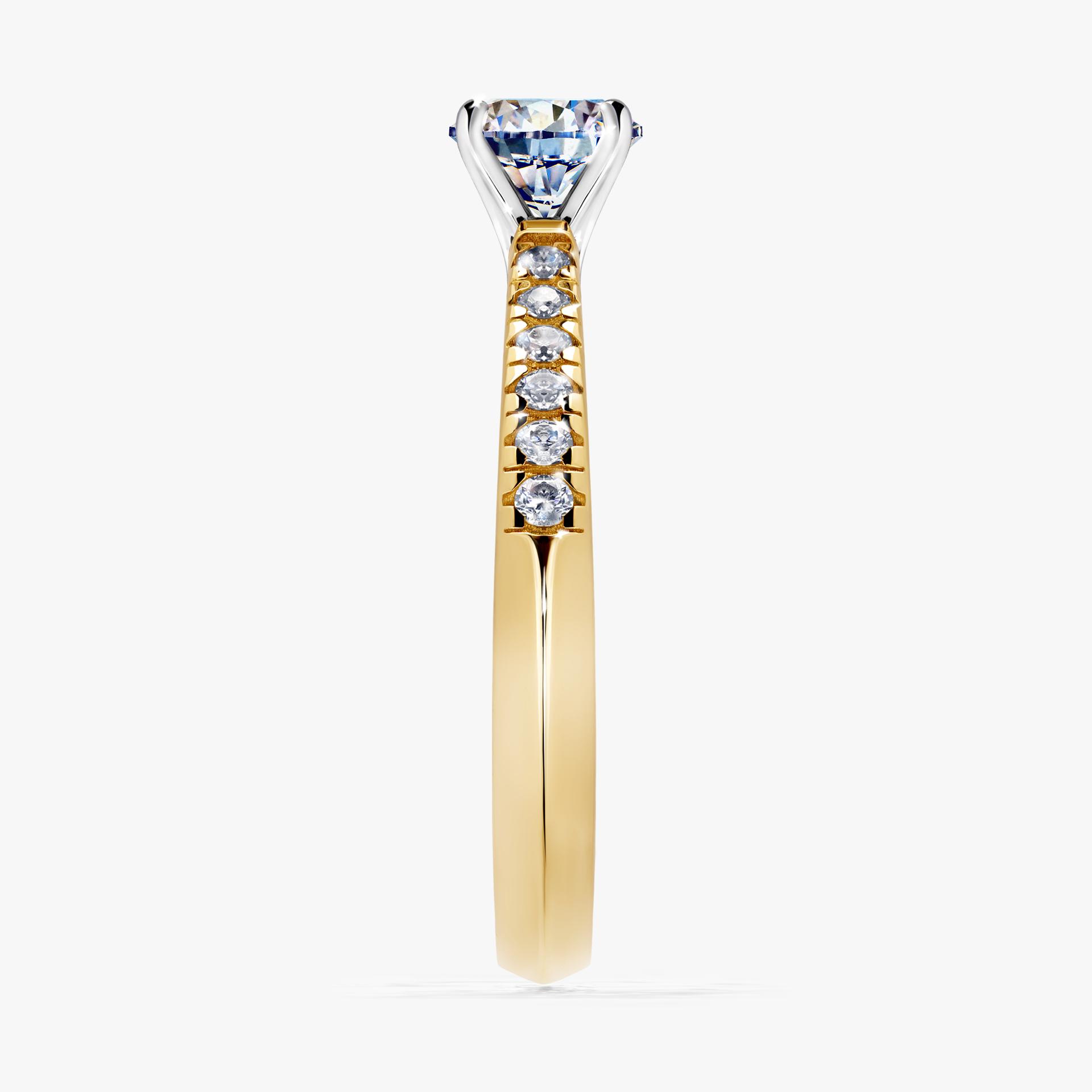 Pierscionek zareczynowy z diamentem 044 CT z zoltego zlota my sunshine 03