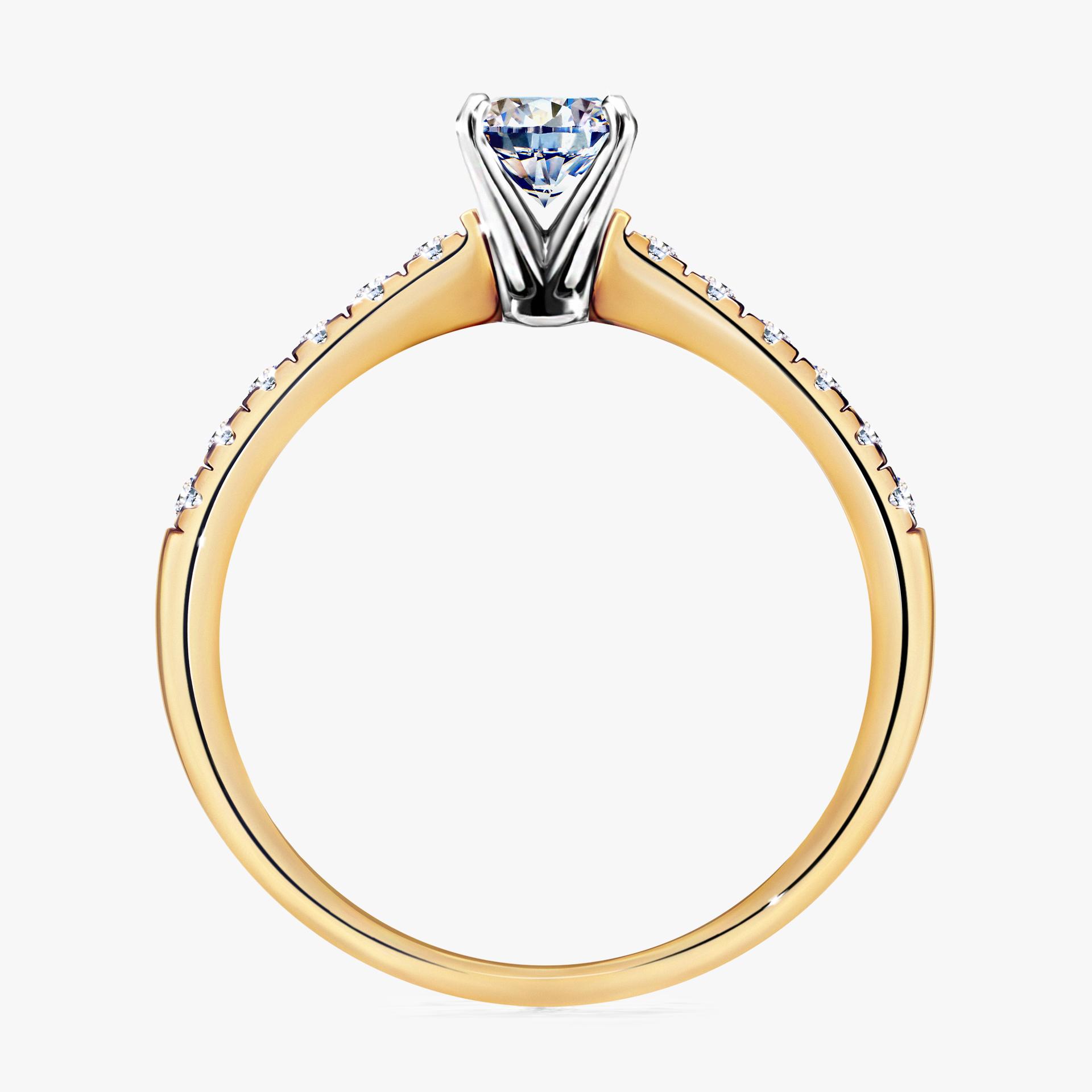 Pierscionek zareczynowy z diamentem 064 CT z zoltego zlota my sunshine 02