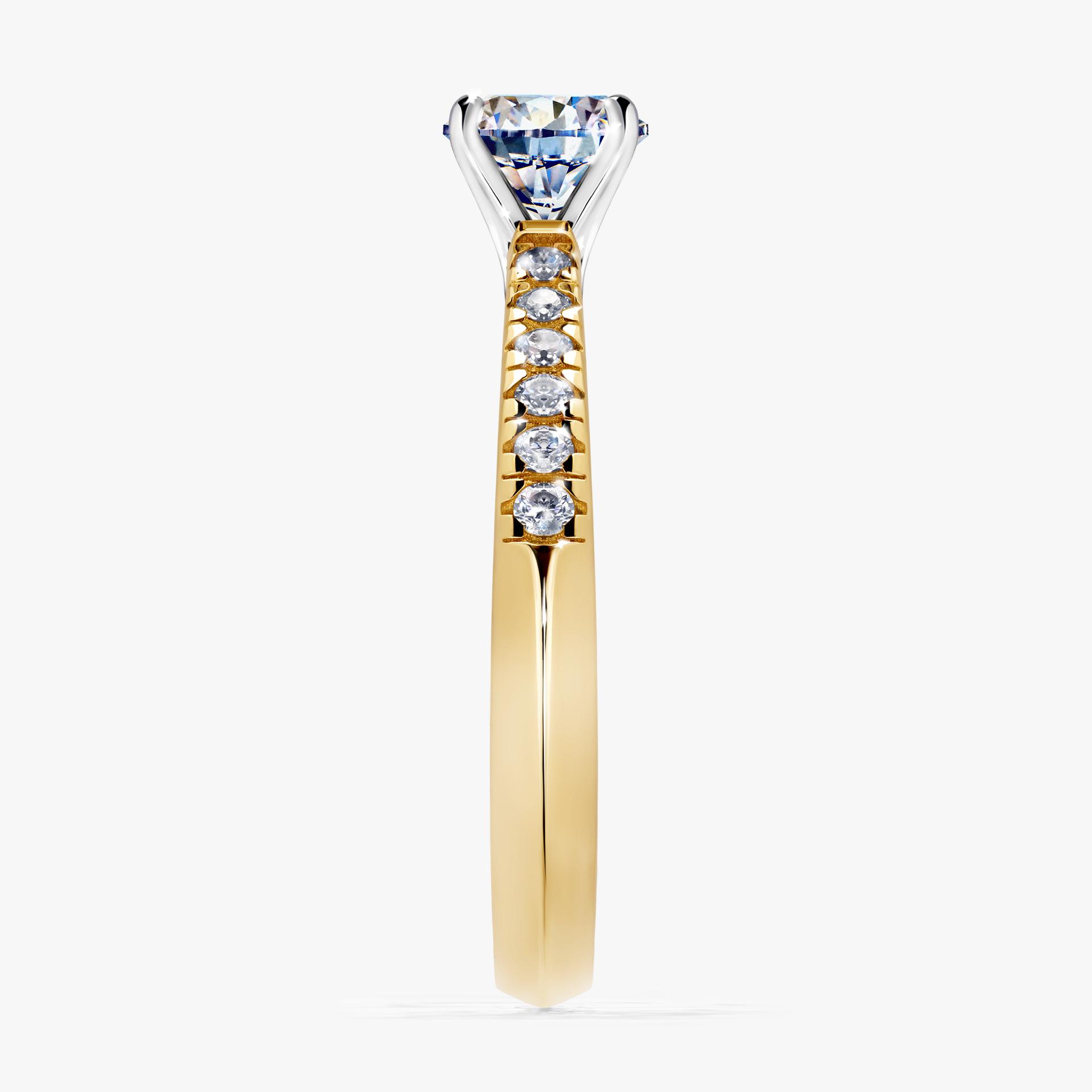 Pierscionek zareczynowy z diamentem 064 CT z zoltego zlota my sunshine 03