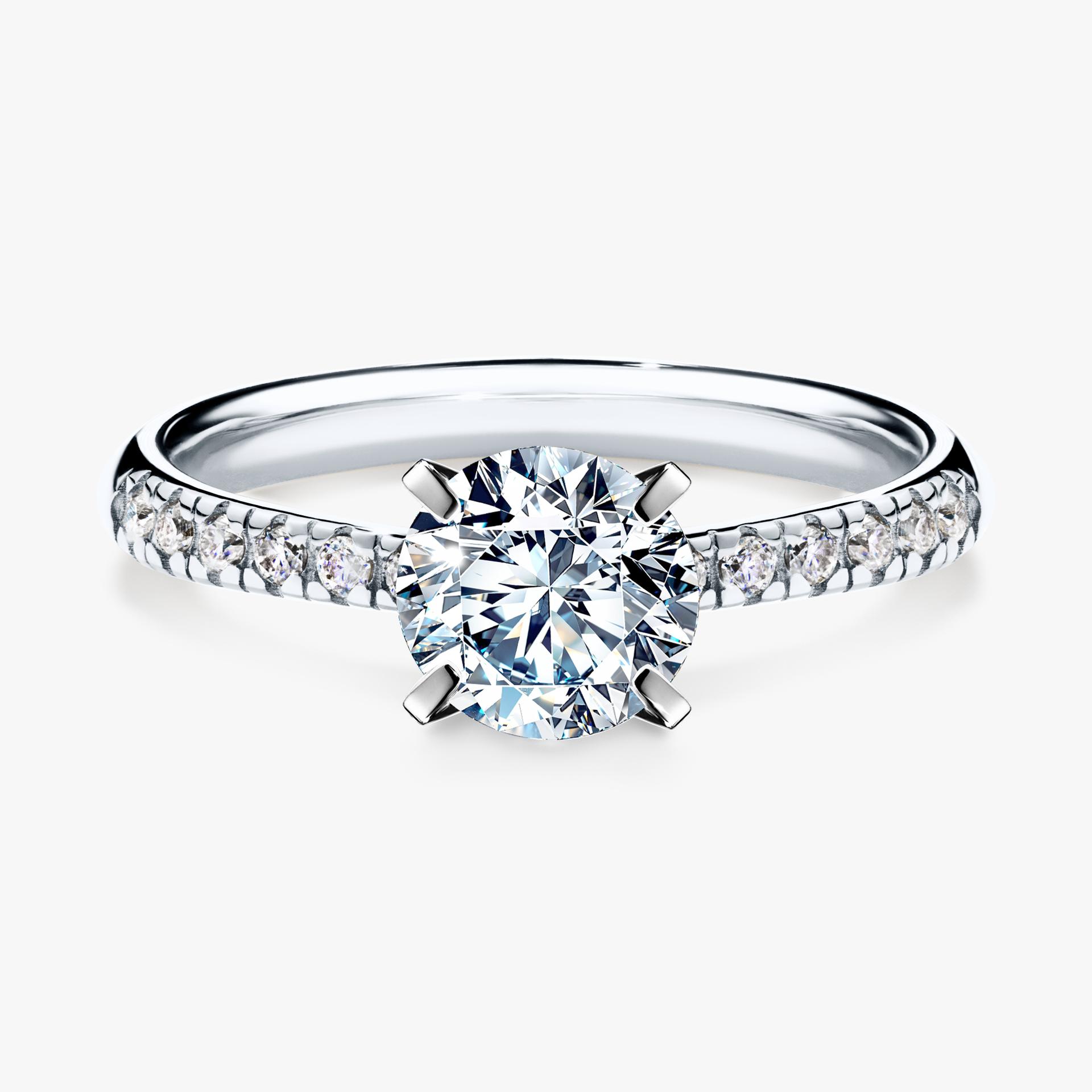 Pierscionek zareczynowy z diamentem 100 CT z bialego zlota my sunshine 01