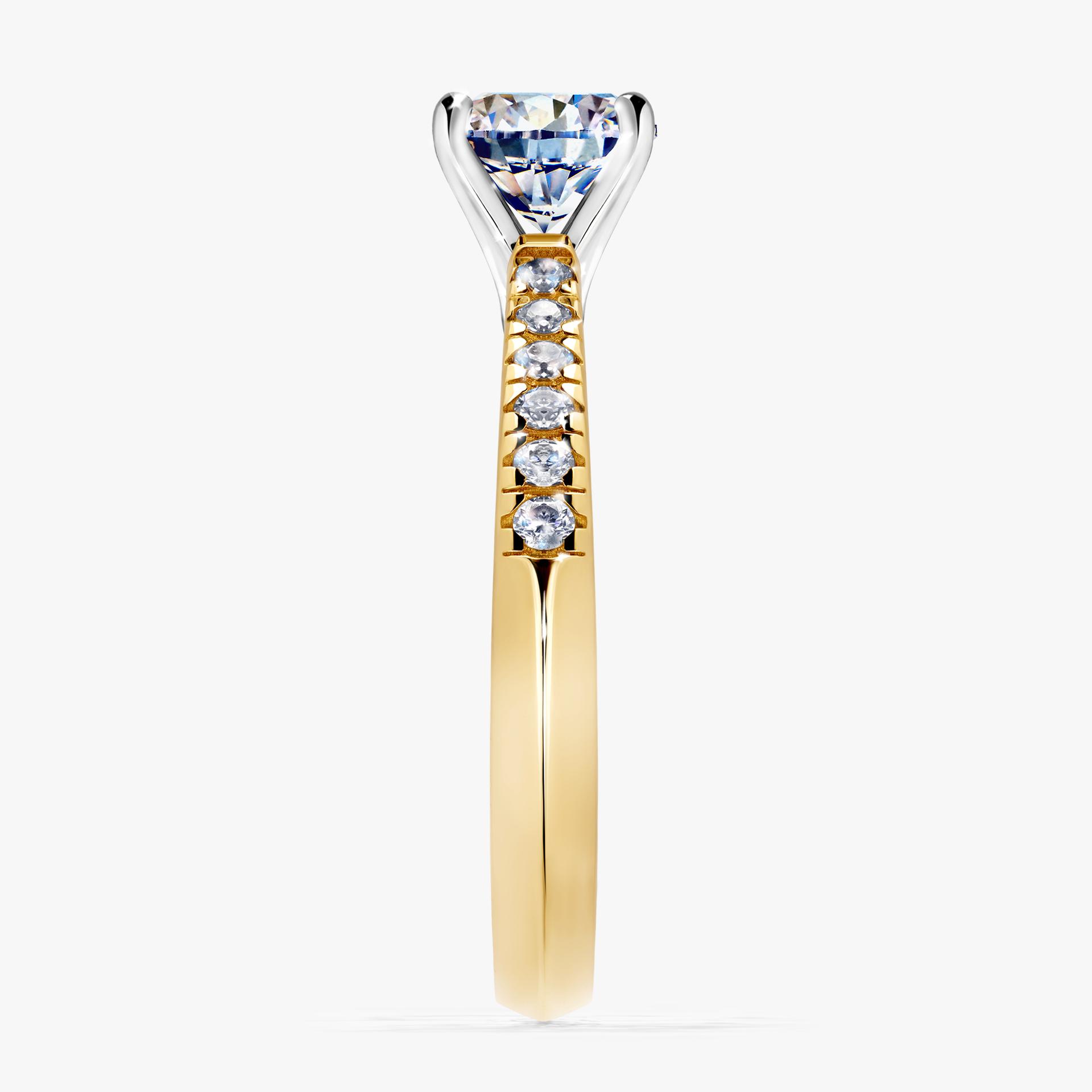 Pierscionek zareczynowy z diamentem 100 CT z zoltego zlota my sunshine 03
