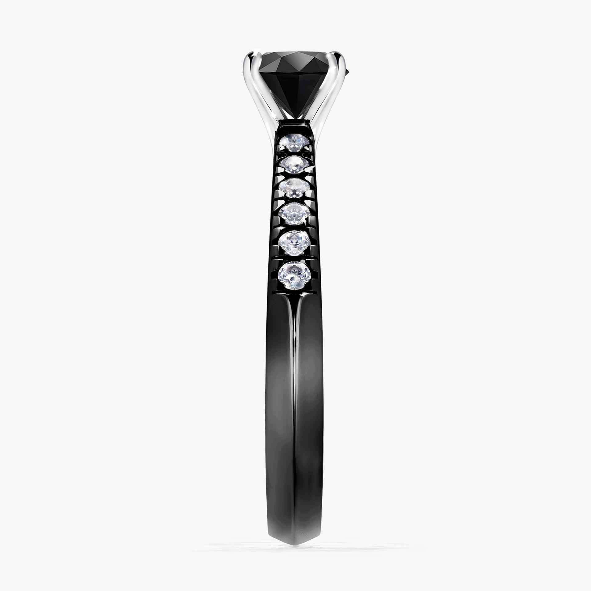 Pierscionek zareczynowy z diamentem czarny 064 CT z czarnego zlota my sunshine 03