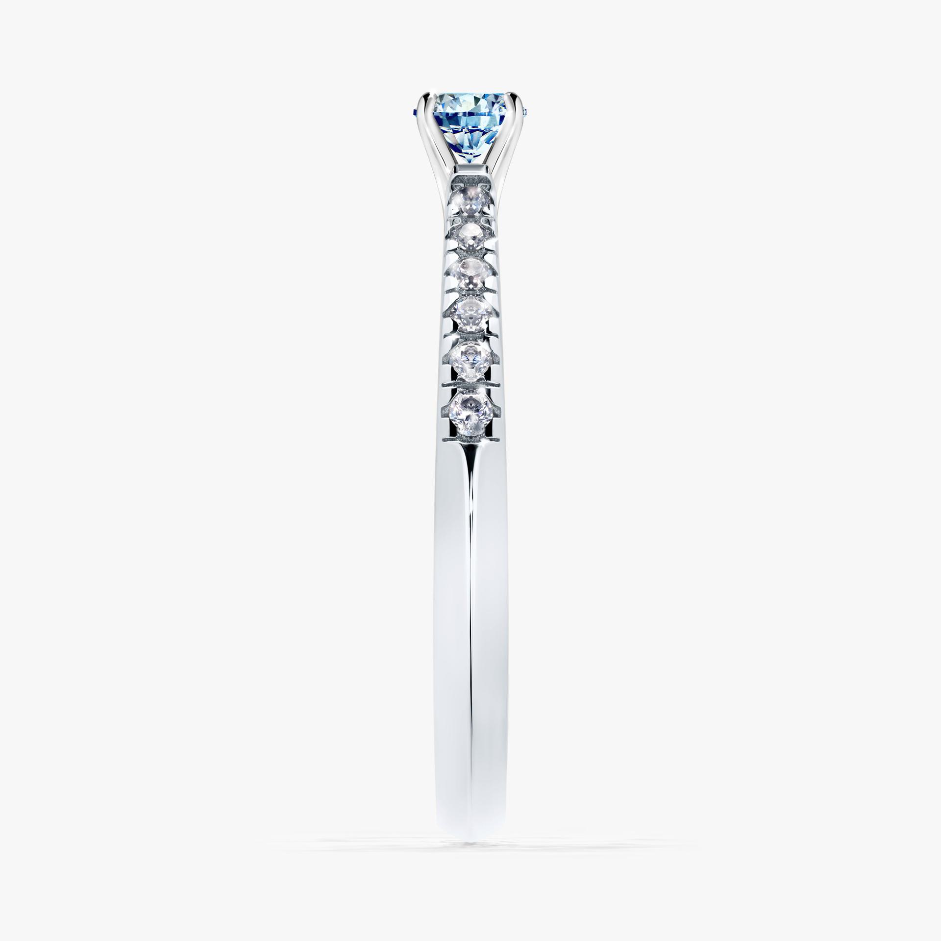 Pierscionek zareczynowy z diamentem niebieski 024 CT z bialego zlota my sunshine 03