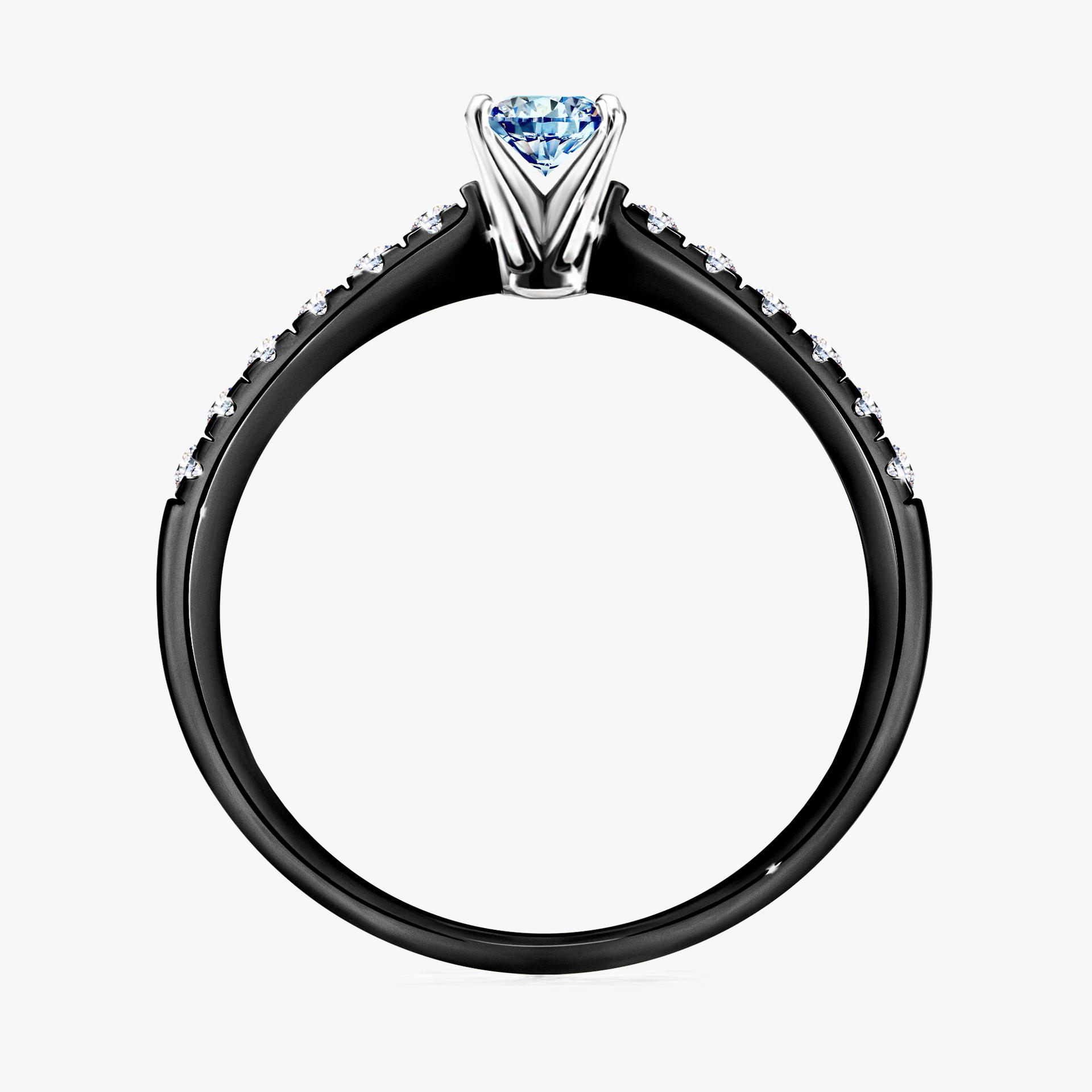 Pierscionek zareczynowy z diamentem niebieski 024 CT z czarnego zlota my sunshine 02