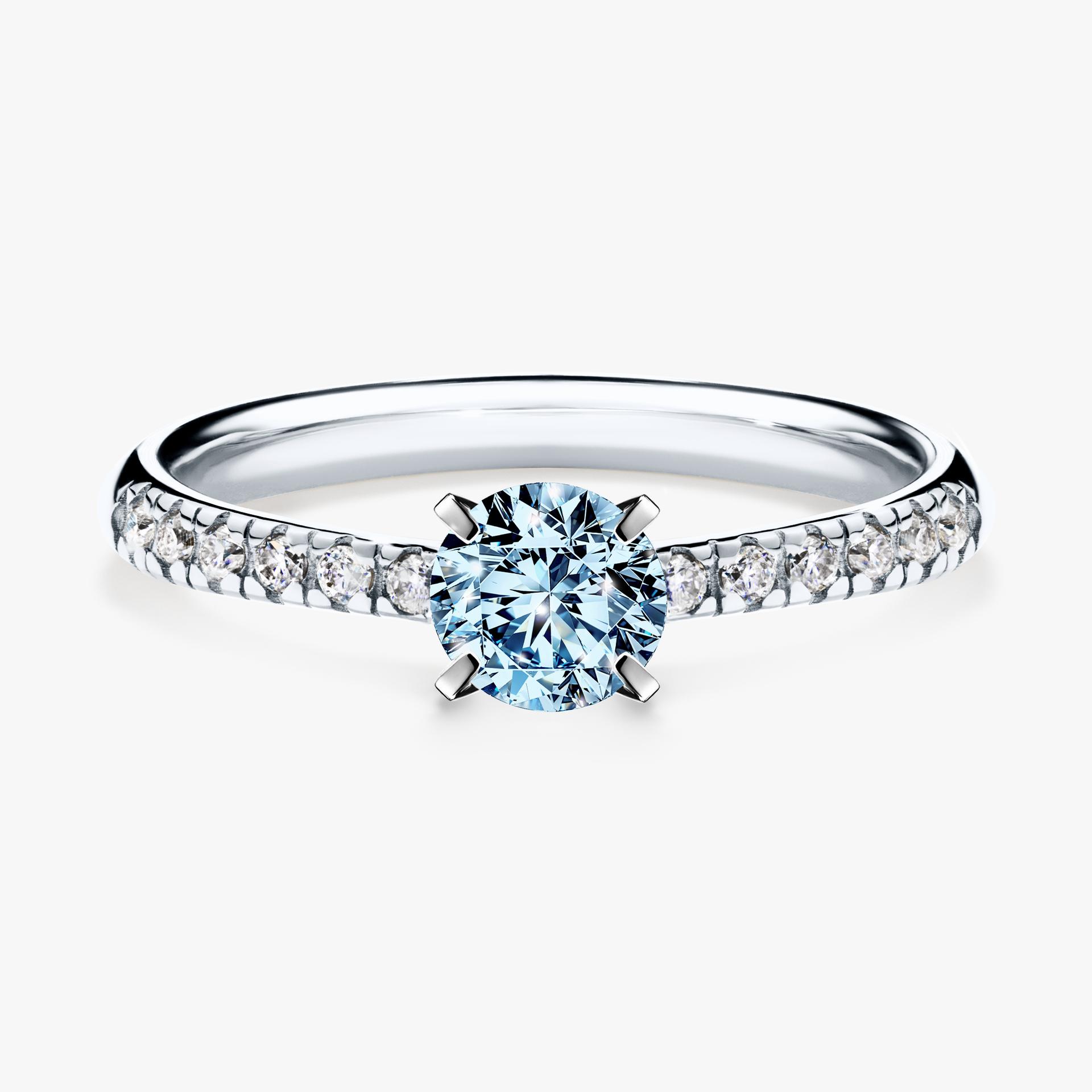 Pierscionek zareczynowy z diamentem niebieski 044 CT z bialego zlota my sunshine 01