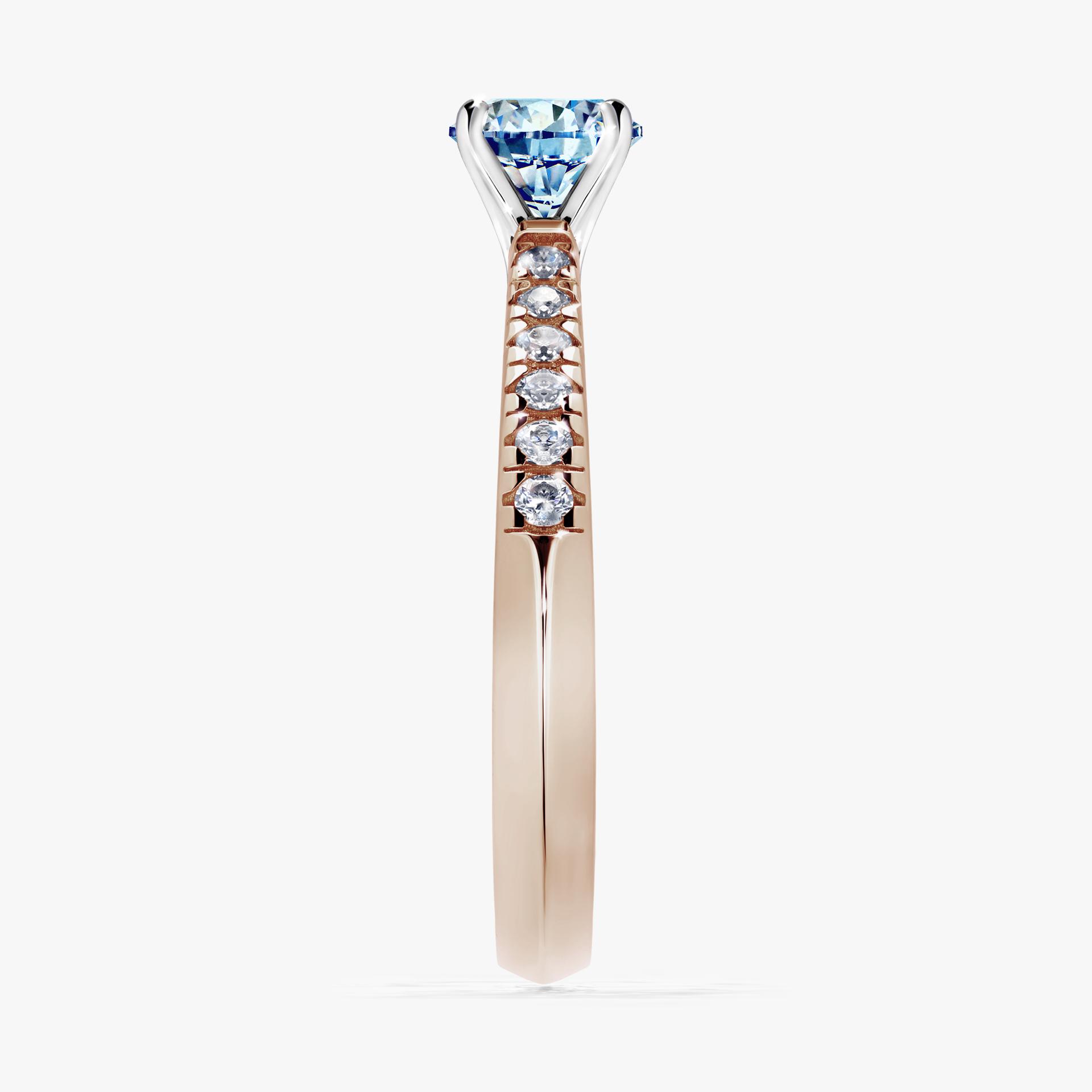 Pierscionek zareczynowy z diamentem niebieski 044 CT z rozowego zlota my sunshine 03
