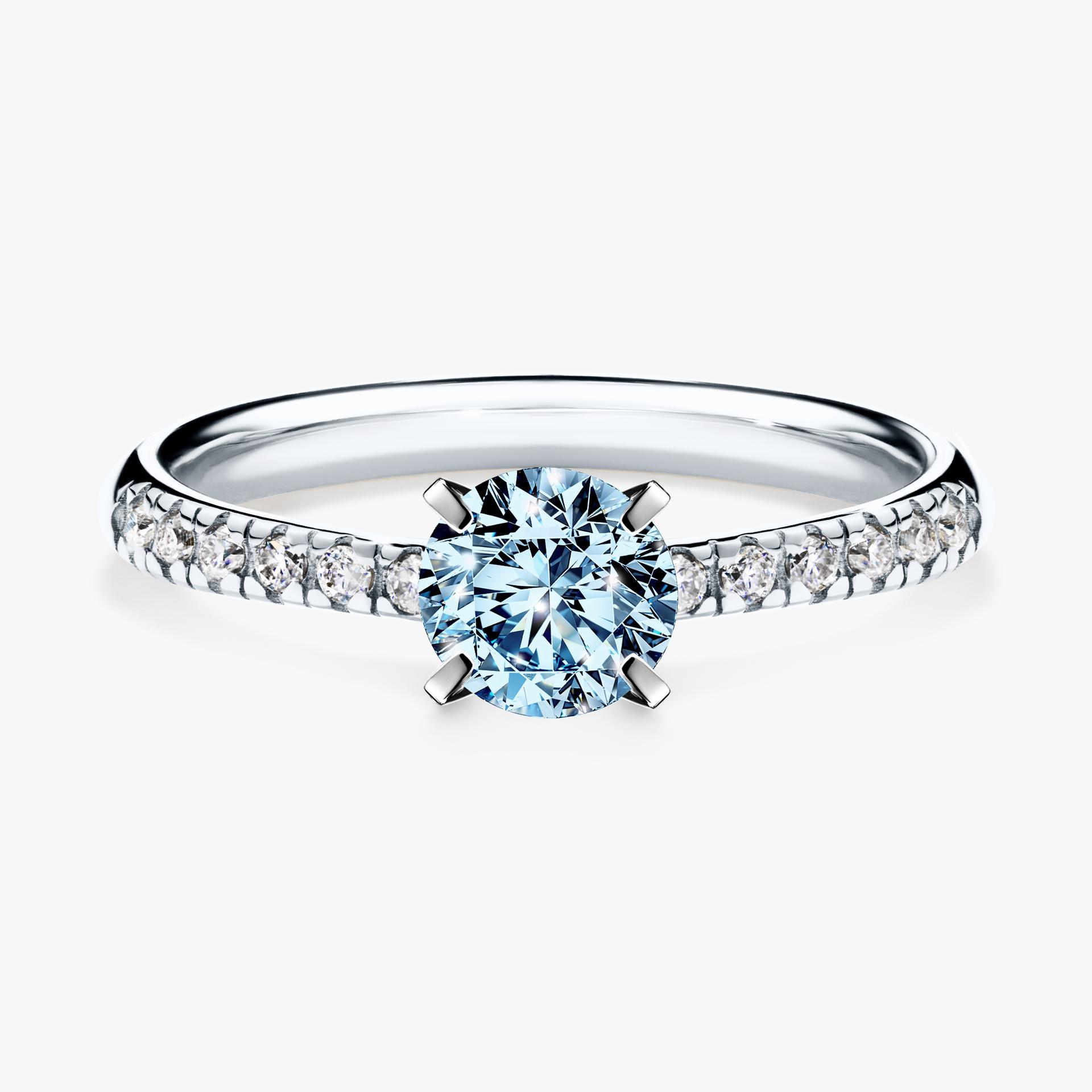 Pierscionek zareczynowy z diamentem niebieski 064 CT z bialego zlota my sunshine 01