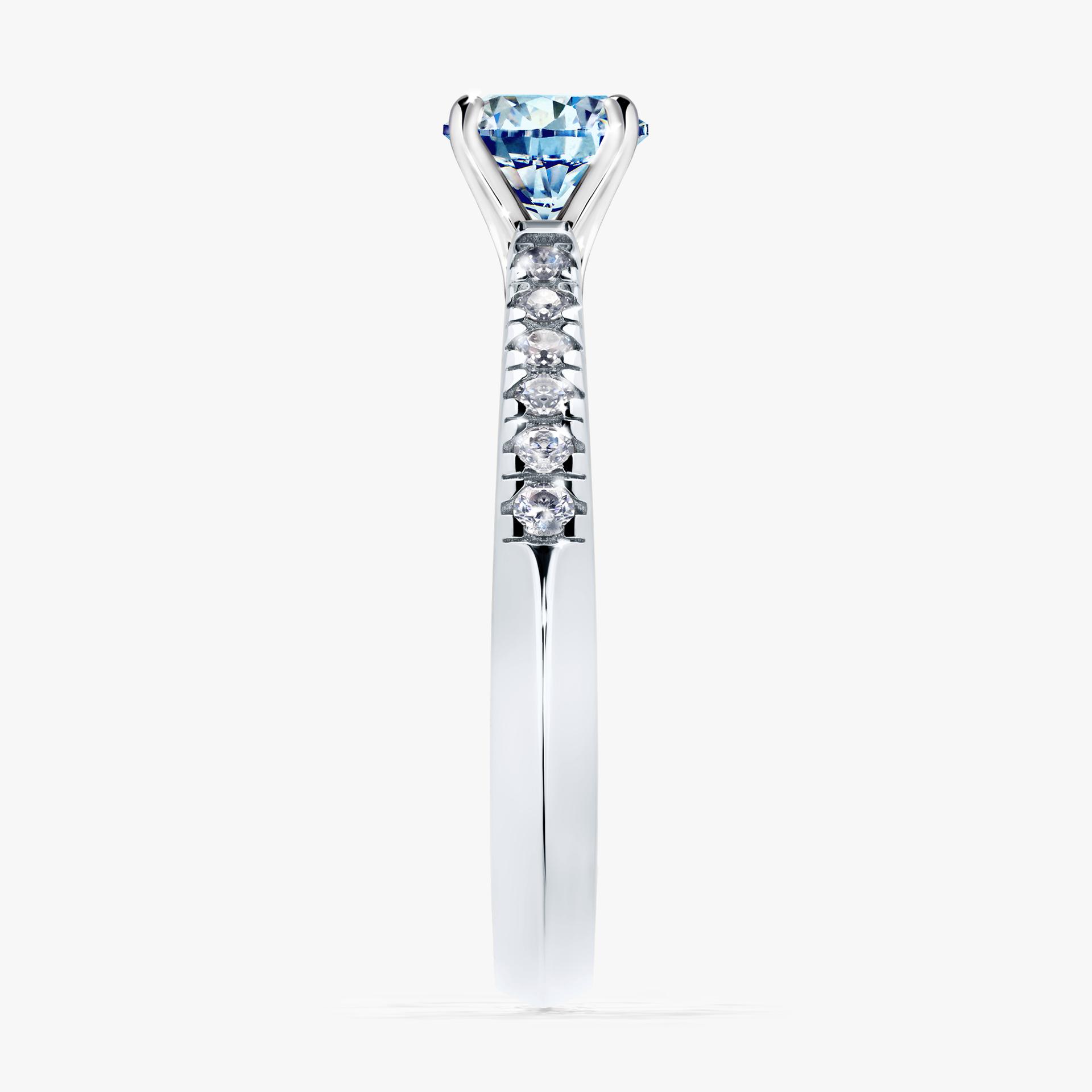 Pierscionek zareczynowy z diamentem niebieski 064 CT z bialego zlota my sunshine 03