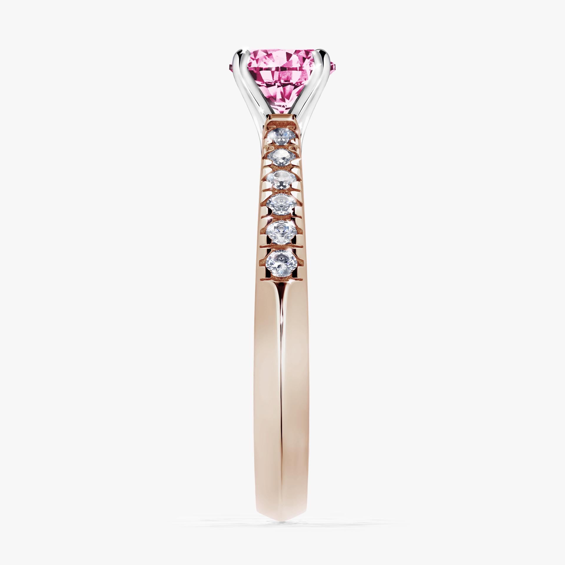 Pierscionek zareczynowy z diamentem rozowy 064 CT z rozowego zlota my sunshine 03