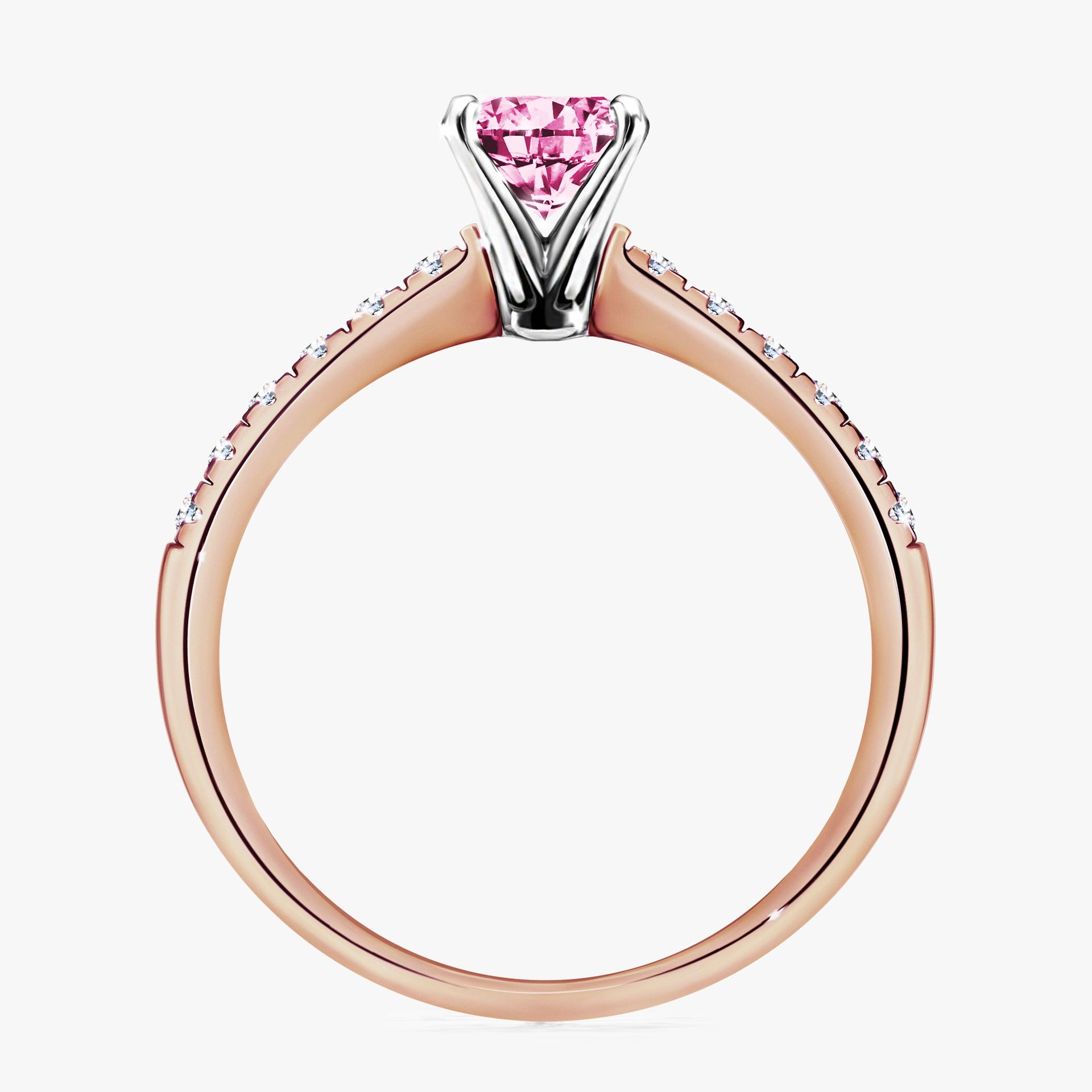 Pierścionek zaręczynowy My Sunshine z różowego złota z różowym diamentem 1,00ct