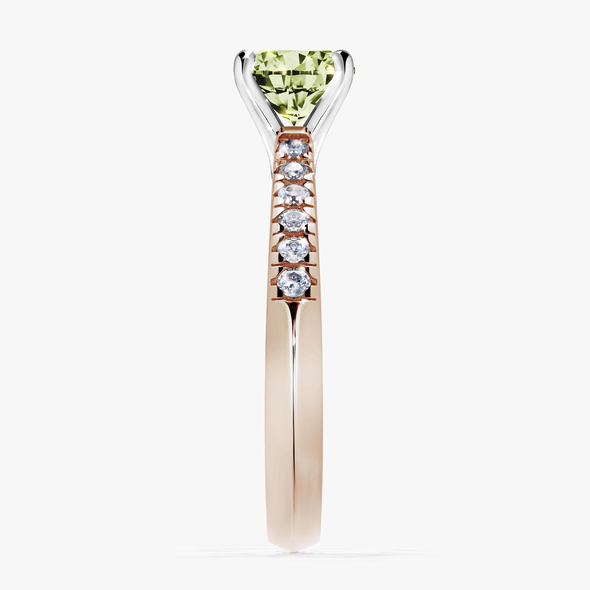 Pierscionek zareczynowy z diamentem zielony_jasny 100 CT z rozowego zlota my sunshine 03