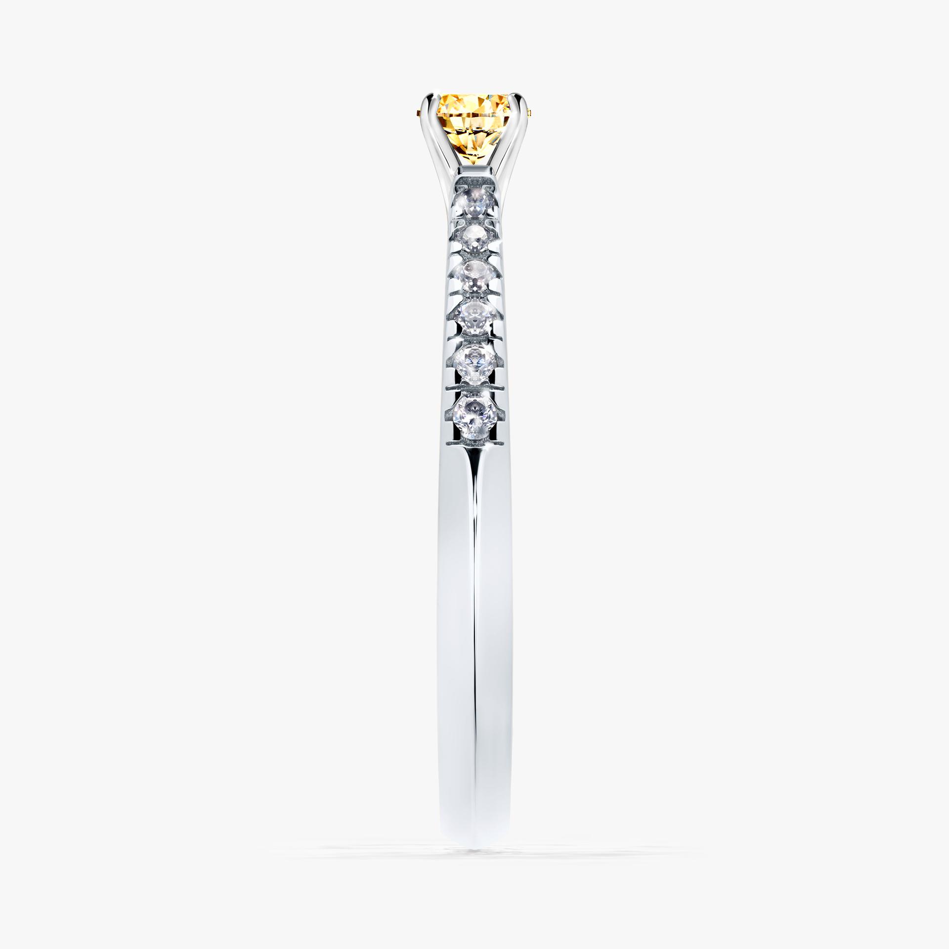 Pierscionek zareczynowy z diamentem zolty 024 CT z bialego zlota my sunshine 03