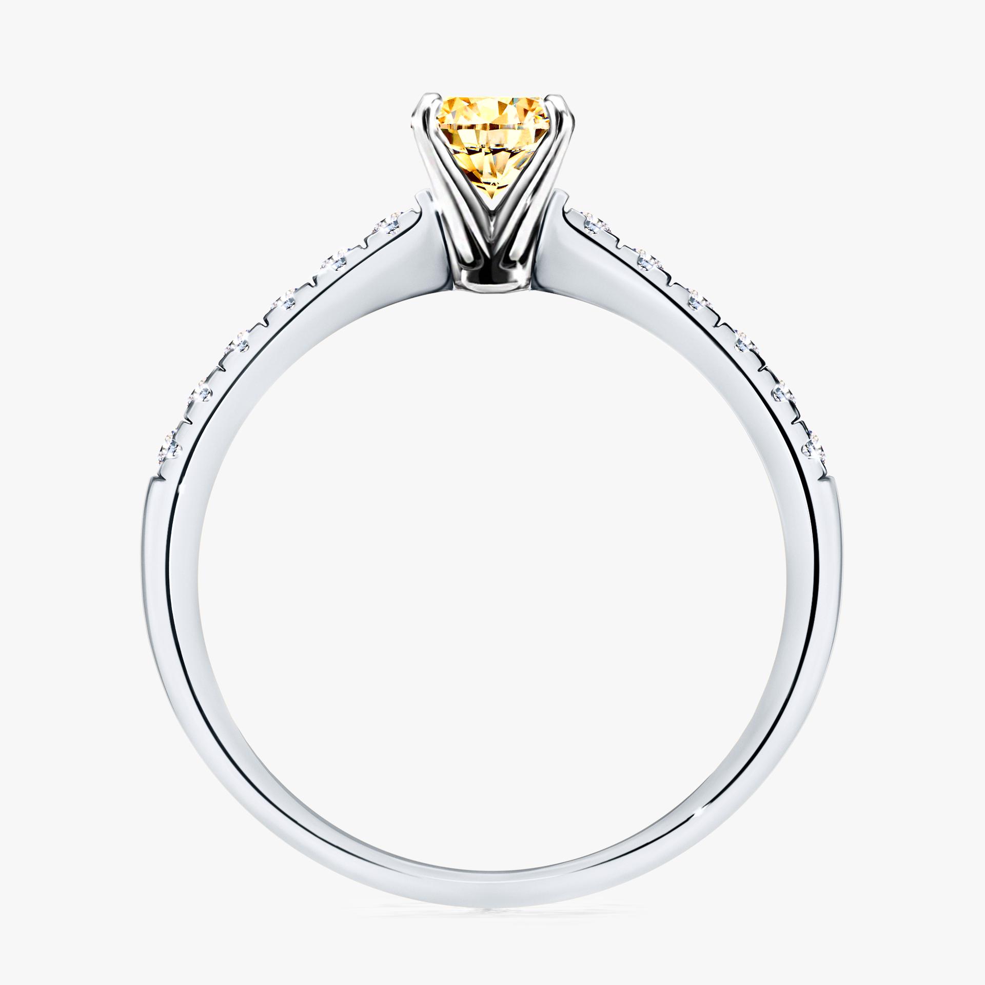 Pierscionek zareczynowy z diamentem zolty 044 CT z bialego zlota my sunshine 02