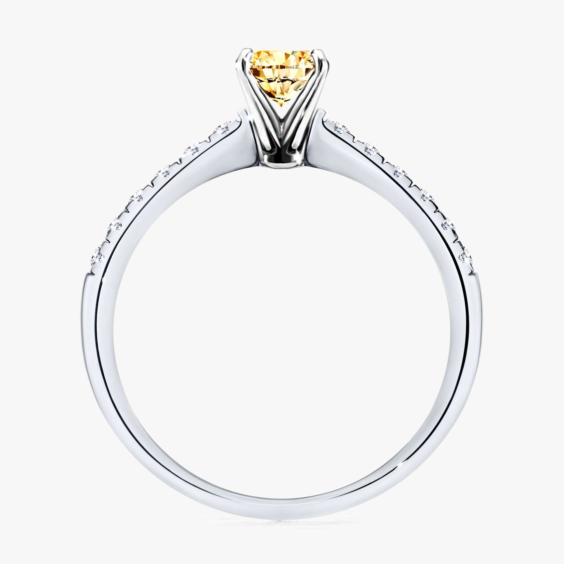 Pierscionek zareczynowy z diamentem zolty 064 CT z bialego zlota my sunshine 02