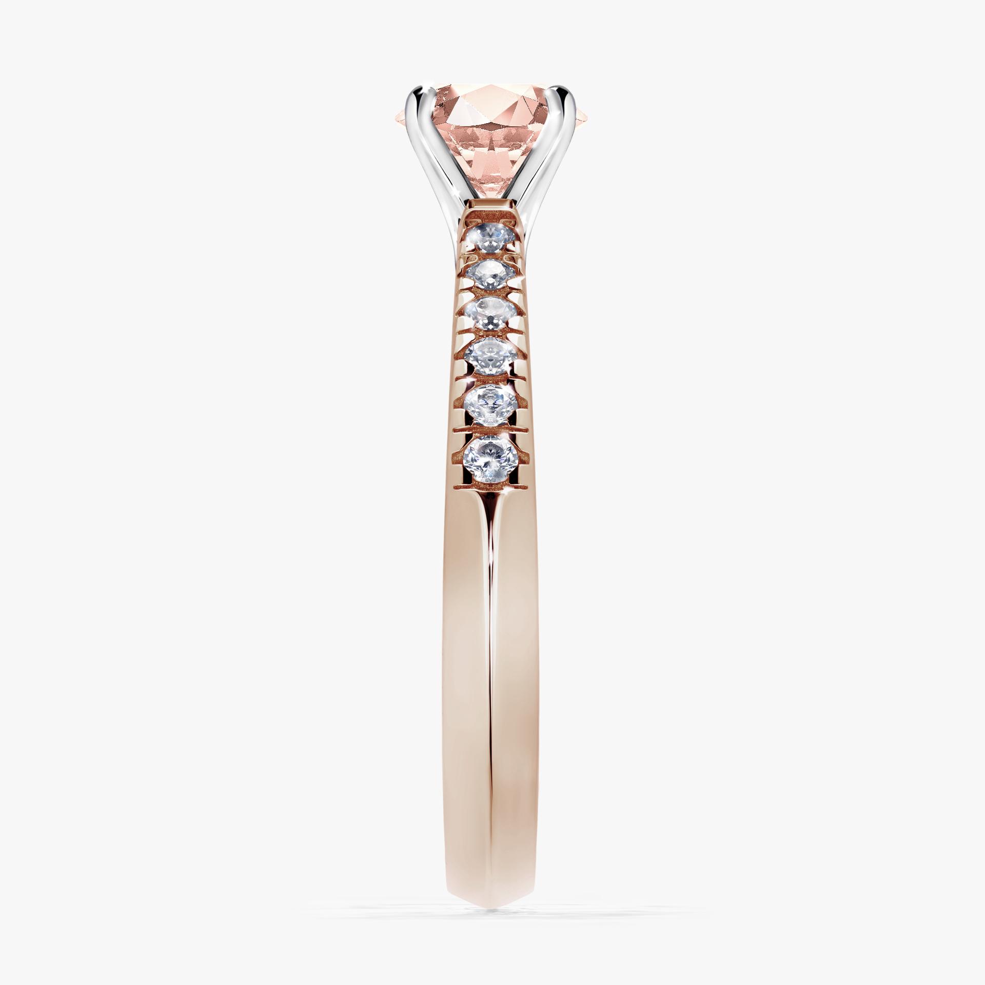 Pierscionek zareczynowy z morganitem 064 CT z rozowego zlota my sunshine 03