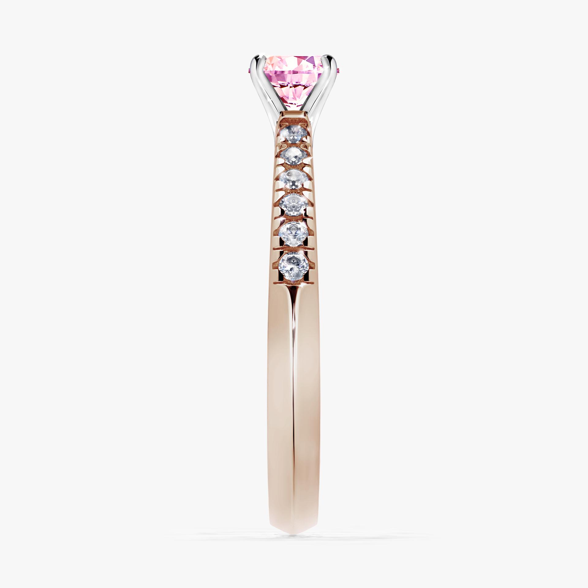 Pierscionek zareczynowy z szafirem rozowym 039 CT z rozowego zlota my sunshine 03