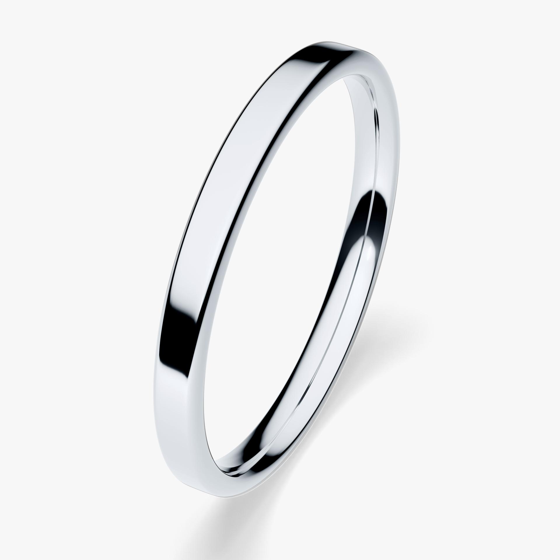 Obrączka ślubna Urban z białego złota 2mm