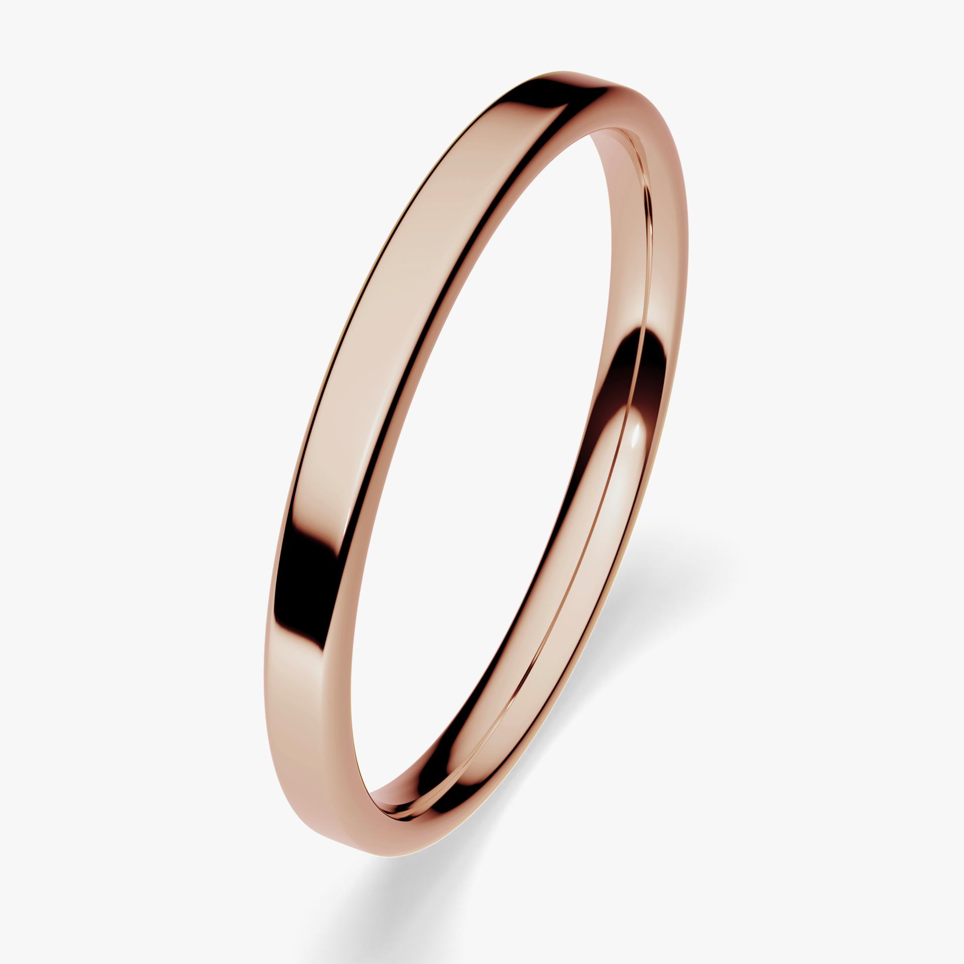 Obrączka ślubna Urban z różowego złota 2mm