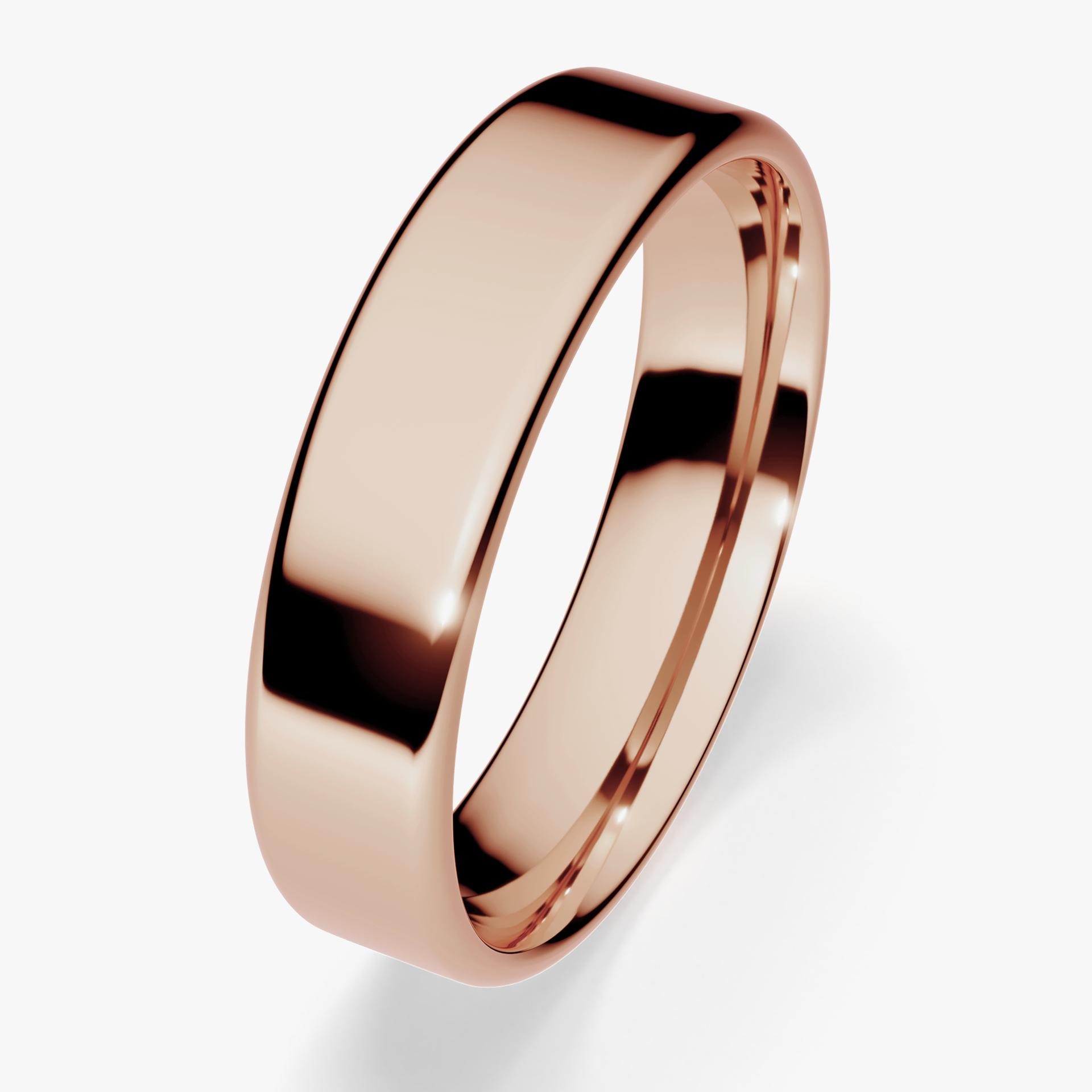 Obrączka ślubna Urban z różowego złota 4,5mm