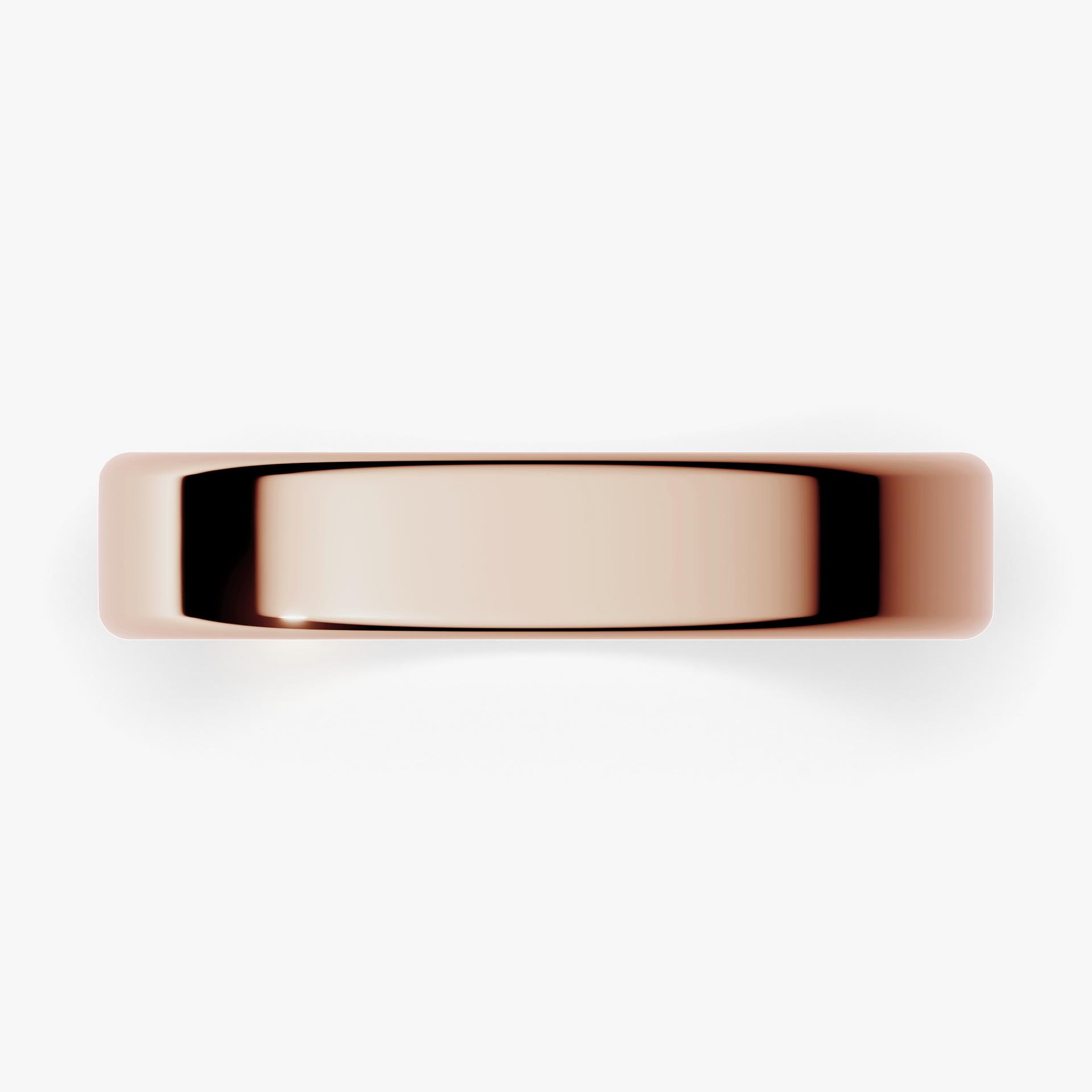 Obraczka slubna polokragle urban 4 mm z rozowego zlota 02