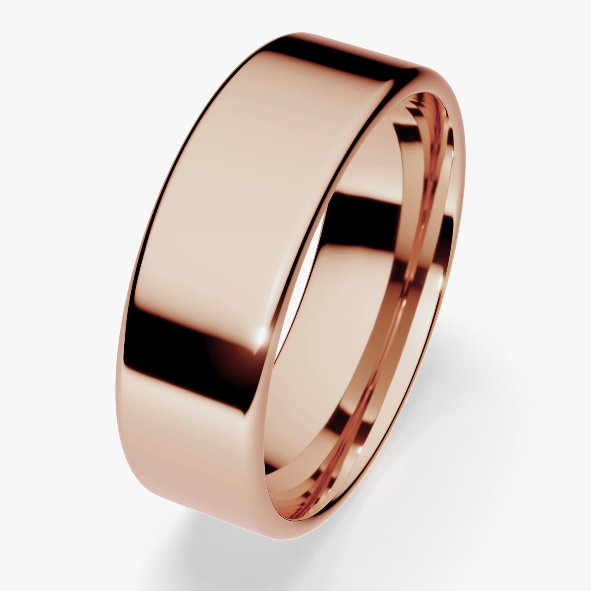 Obraczka slubna polokragle urban 6 mm z rozowego zlota 01