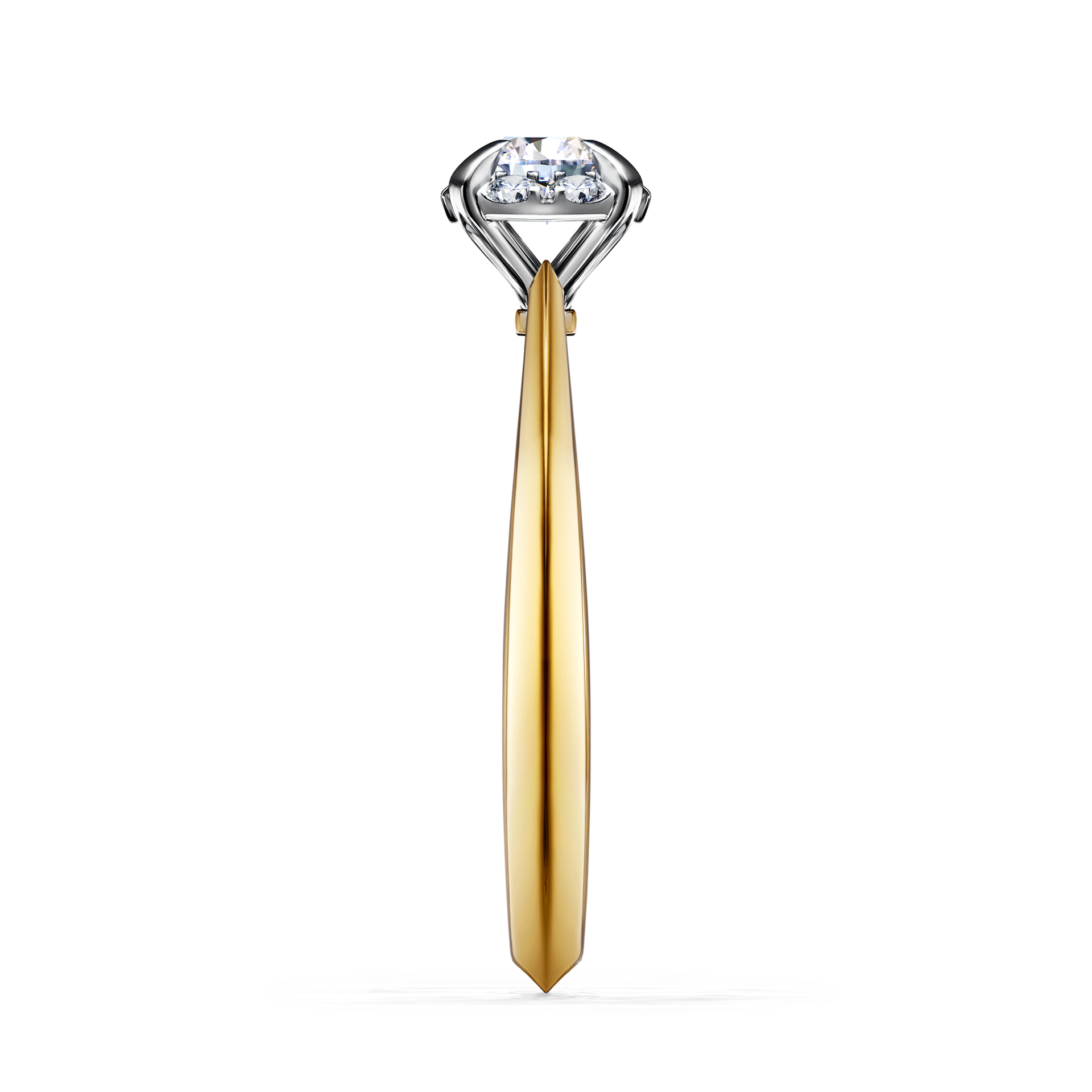 Pierścionek zaręczynowy My Beauty z żółtego złota z diamentem laboratoryjnym 0,33CT