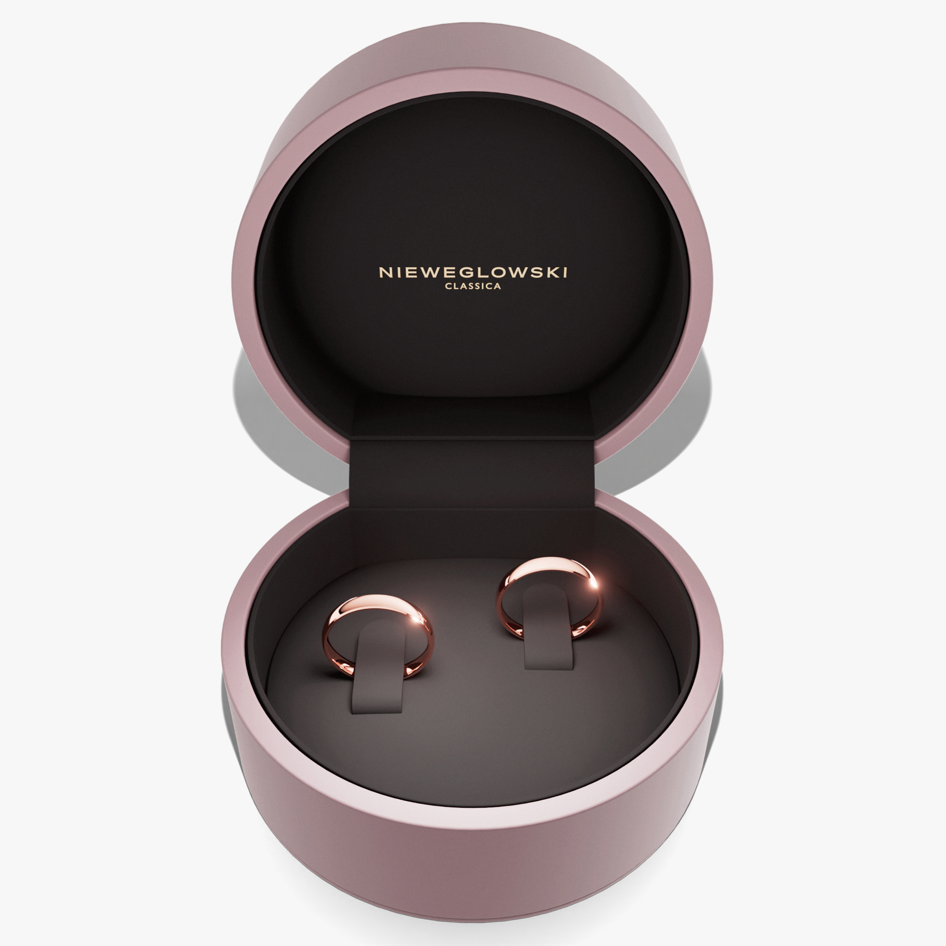 Obraczki slubne komfort 3 mm z rozowego zlota 06