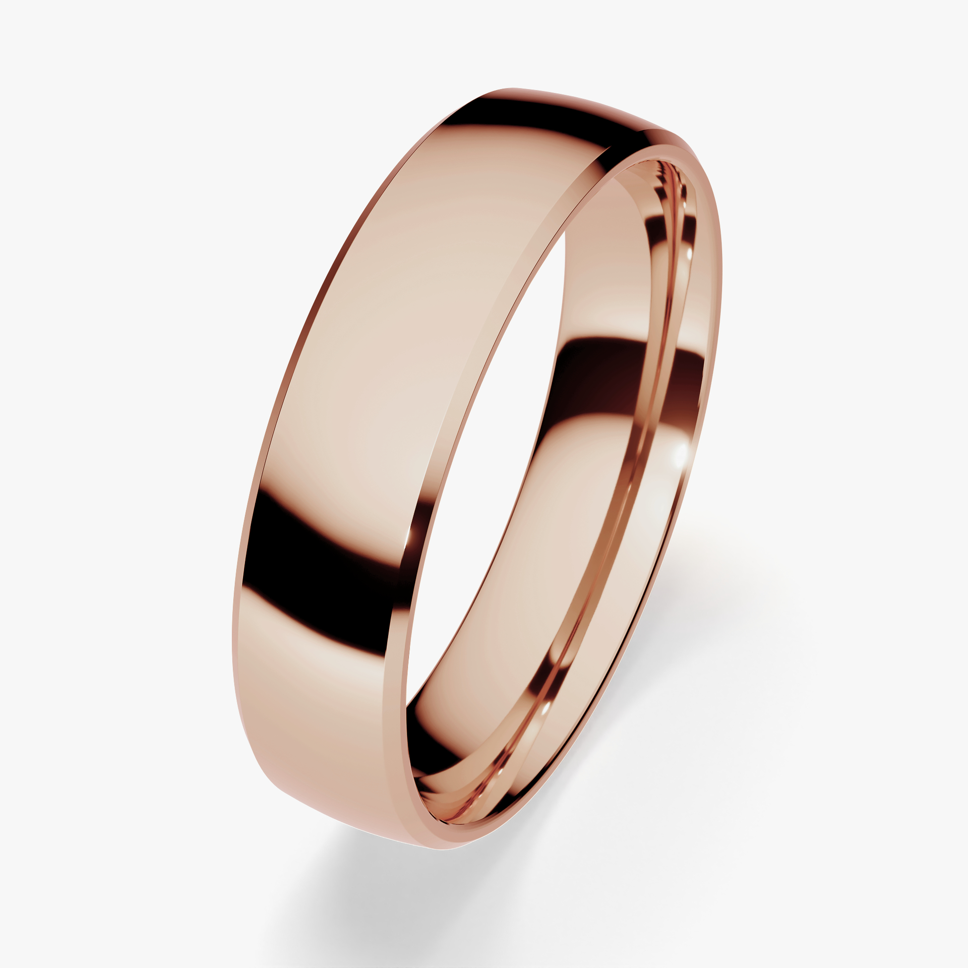 Obraczki slubne komfort 4 5 mm z rozowego zlota 03