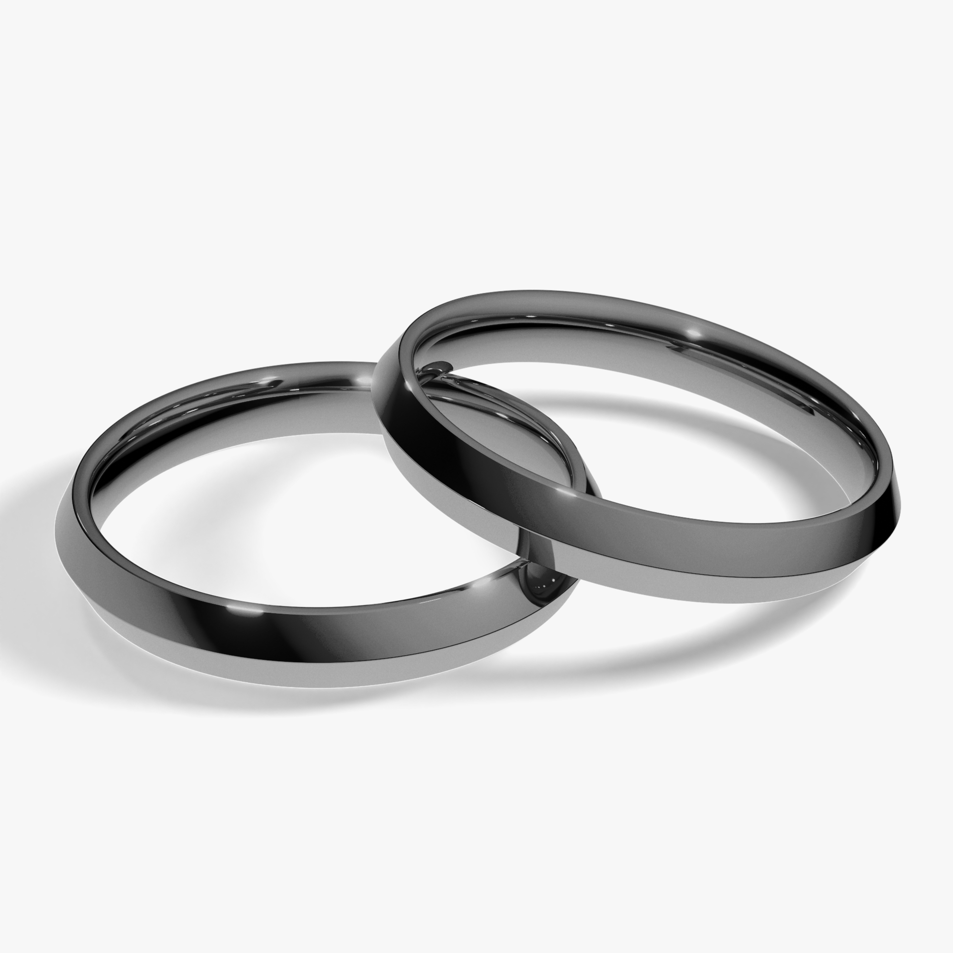 Obraczki slubne classica 3 mm z czarnego zlota 01